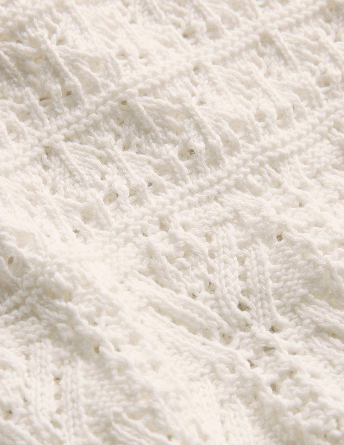 Pointelle Cotton Jumper-Warm Ivory-6
