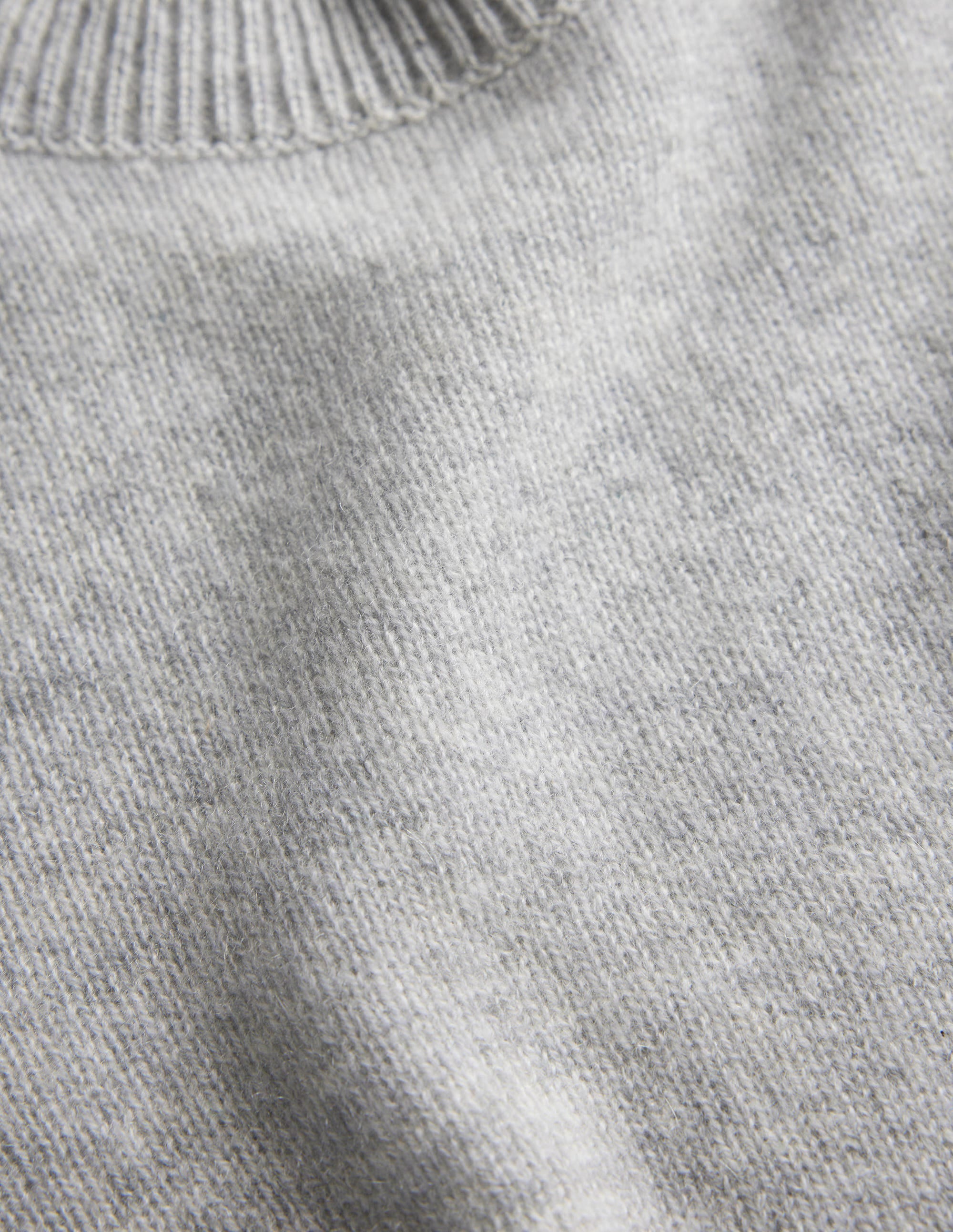 Cropped Cashmere T-Shirt-Pale Grey Melange - Image 6