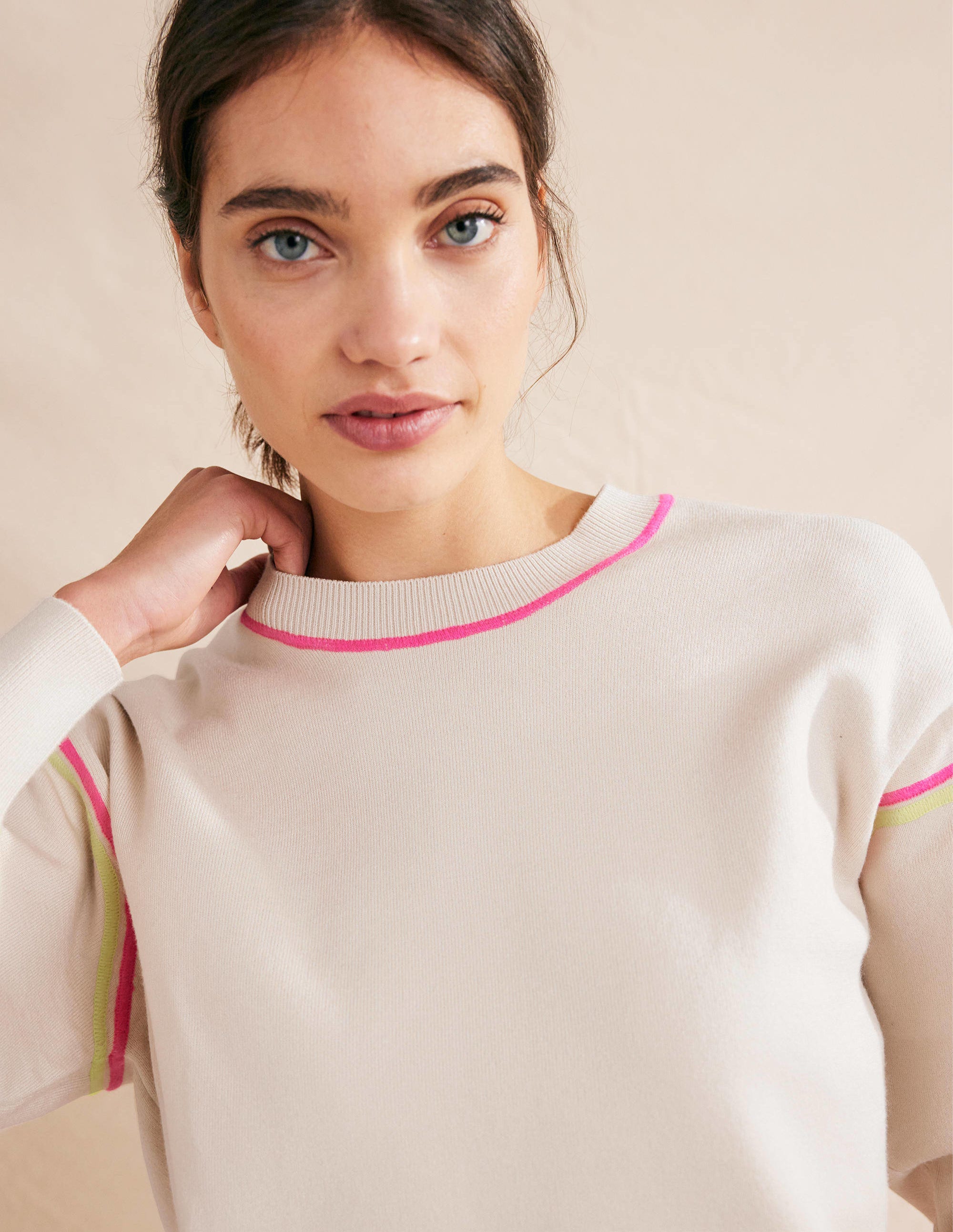 Knitted Sweatshirt-Warm Ivory - Image 2