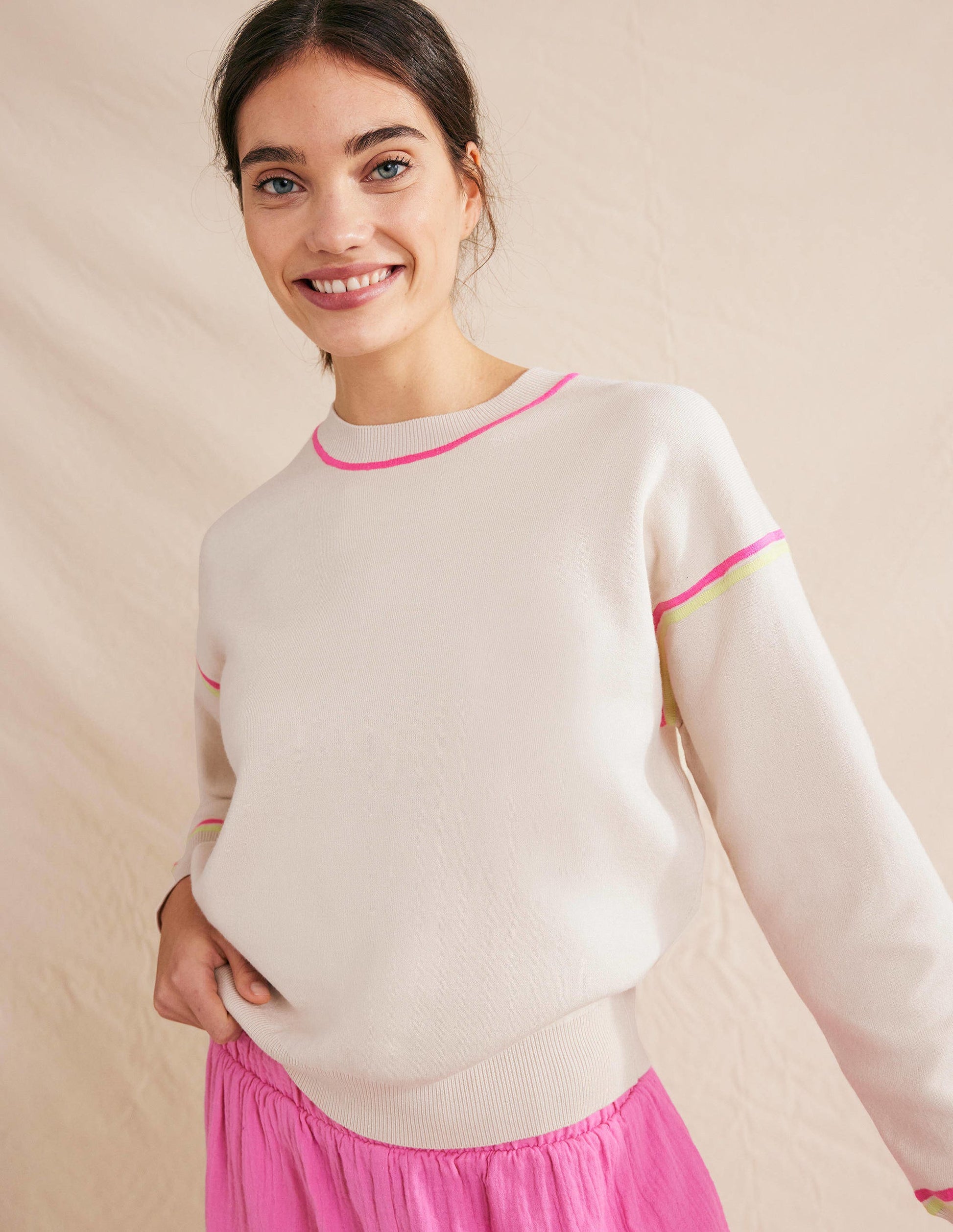 Knitted Sweatshirt-Warm Ivory-4