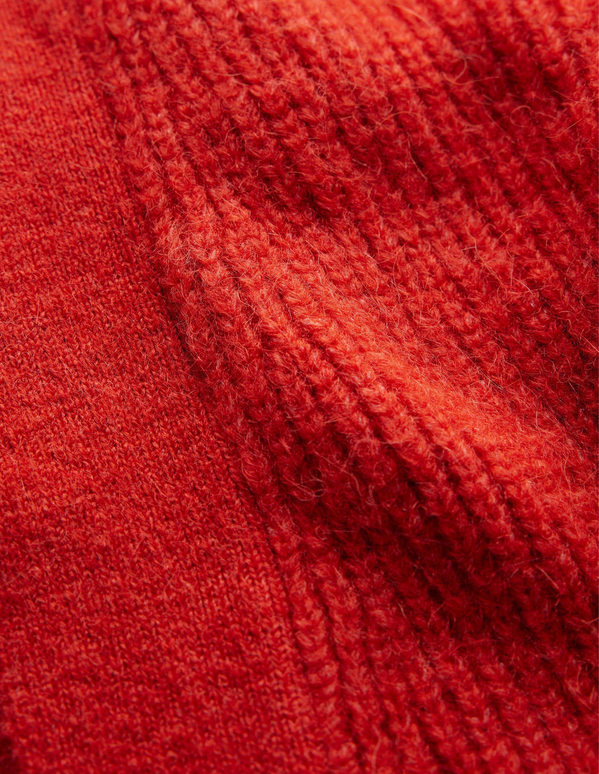 Fluffy Belted Cardigan-Tomato-6