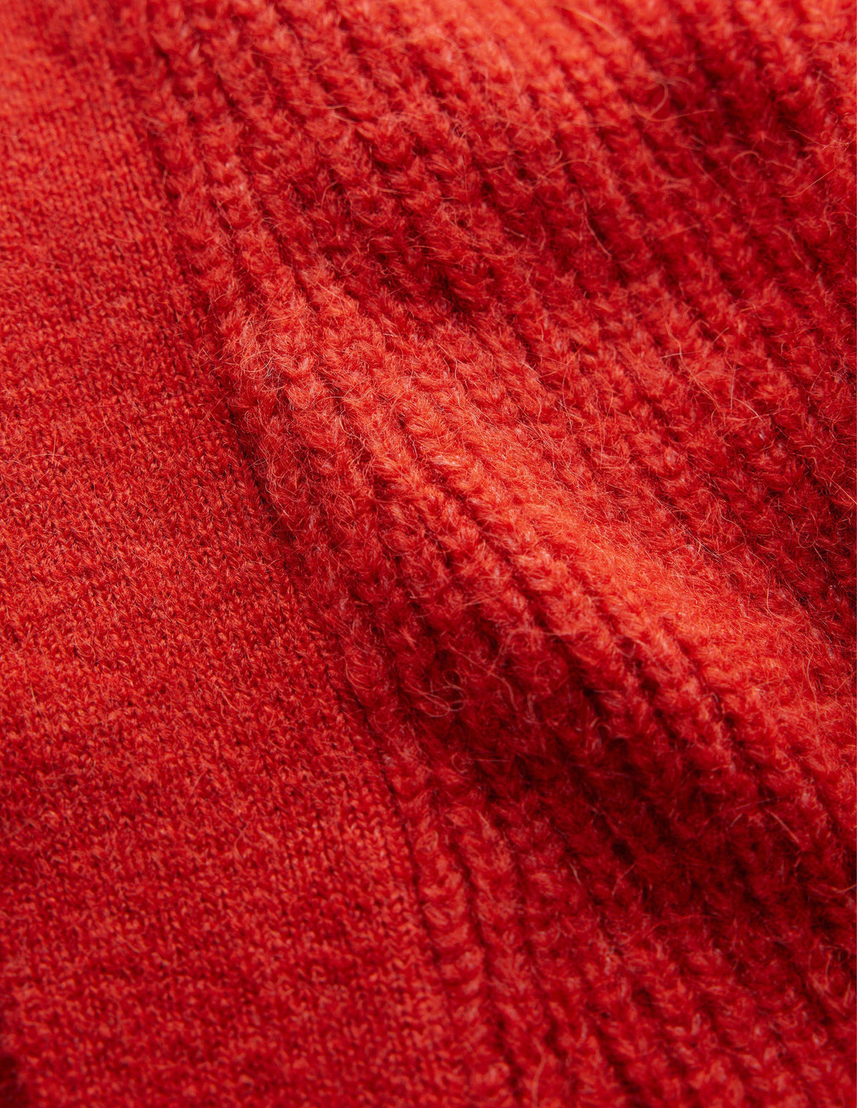 Fluffy Belted Cardigan-Tomato - Image 6