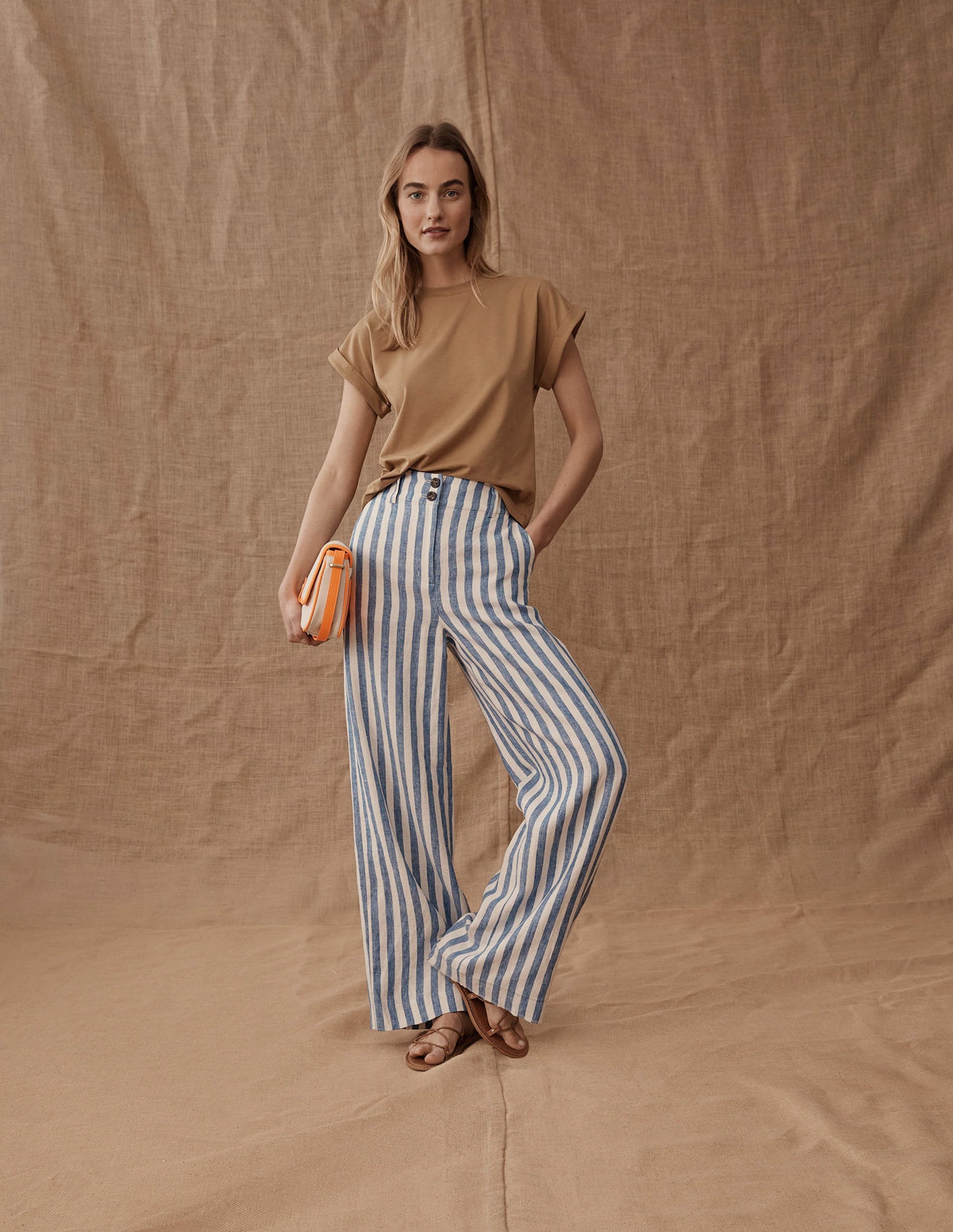 Highbury Linen Trousers-Stripe-5