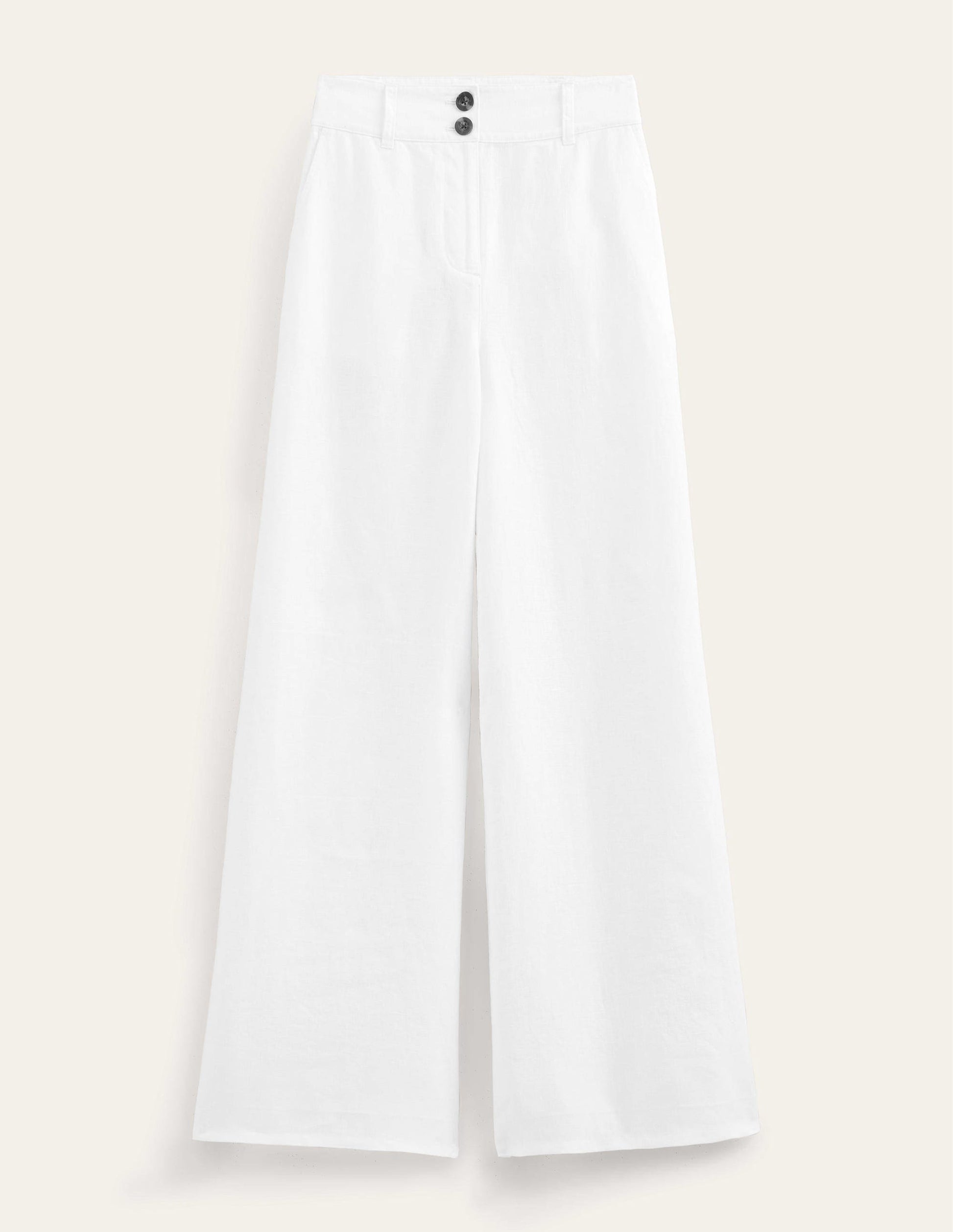 Highbury Linen Trousers-White-8
