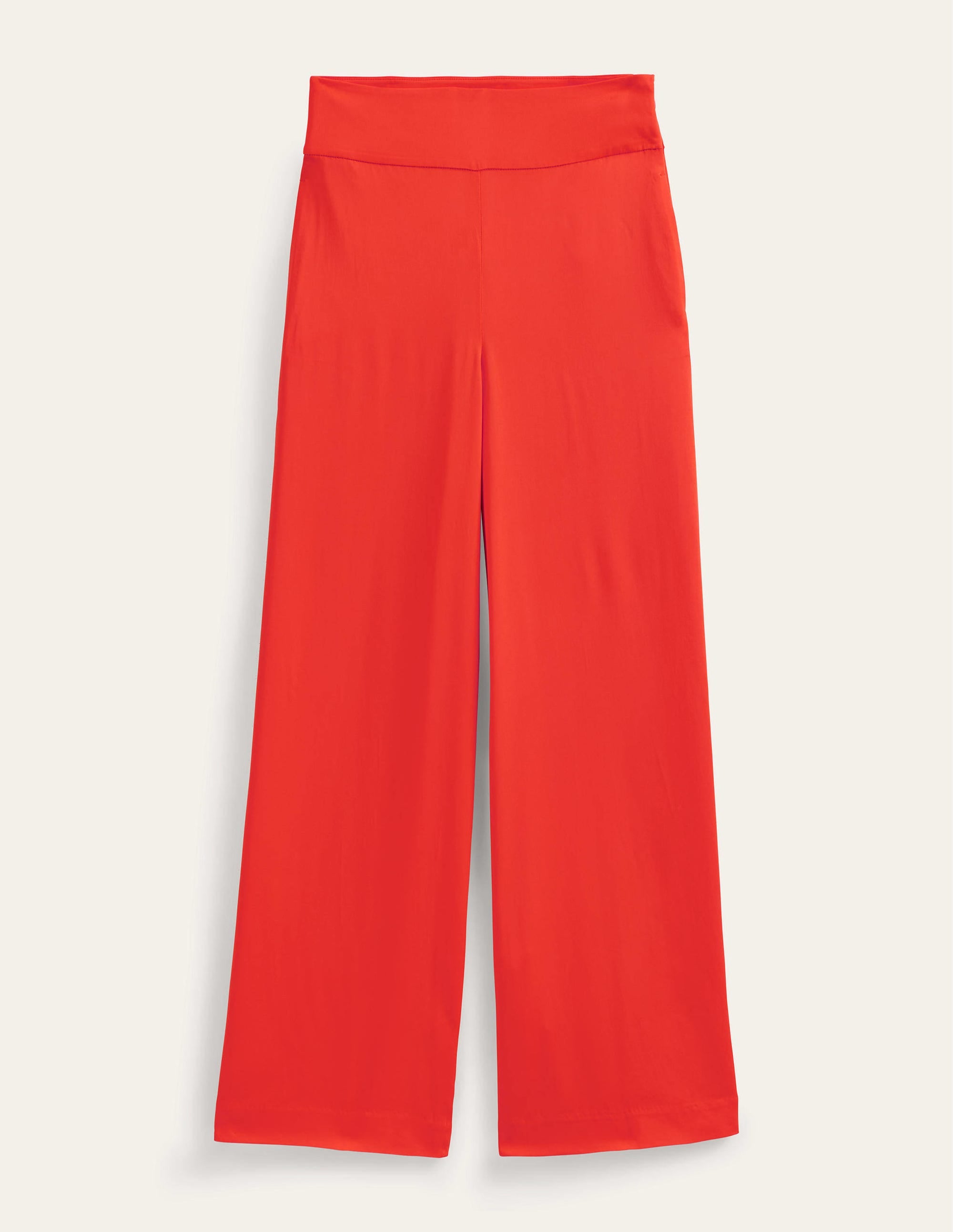 Fluid Wide Trousers-Vermillion Red - Image 6