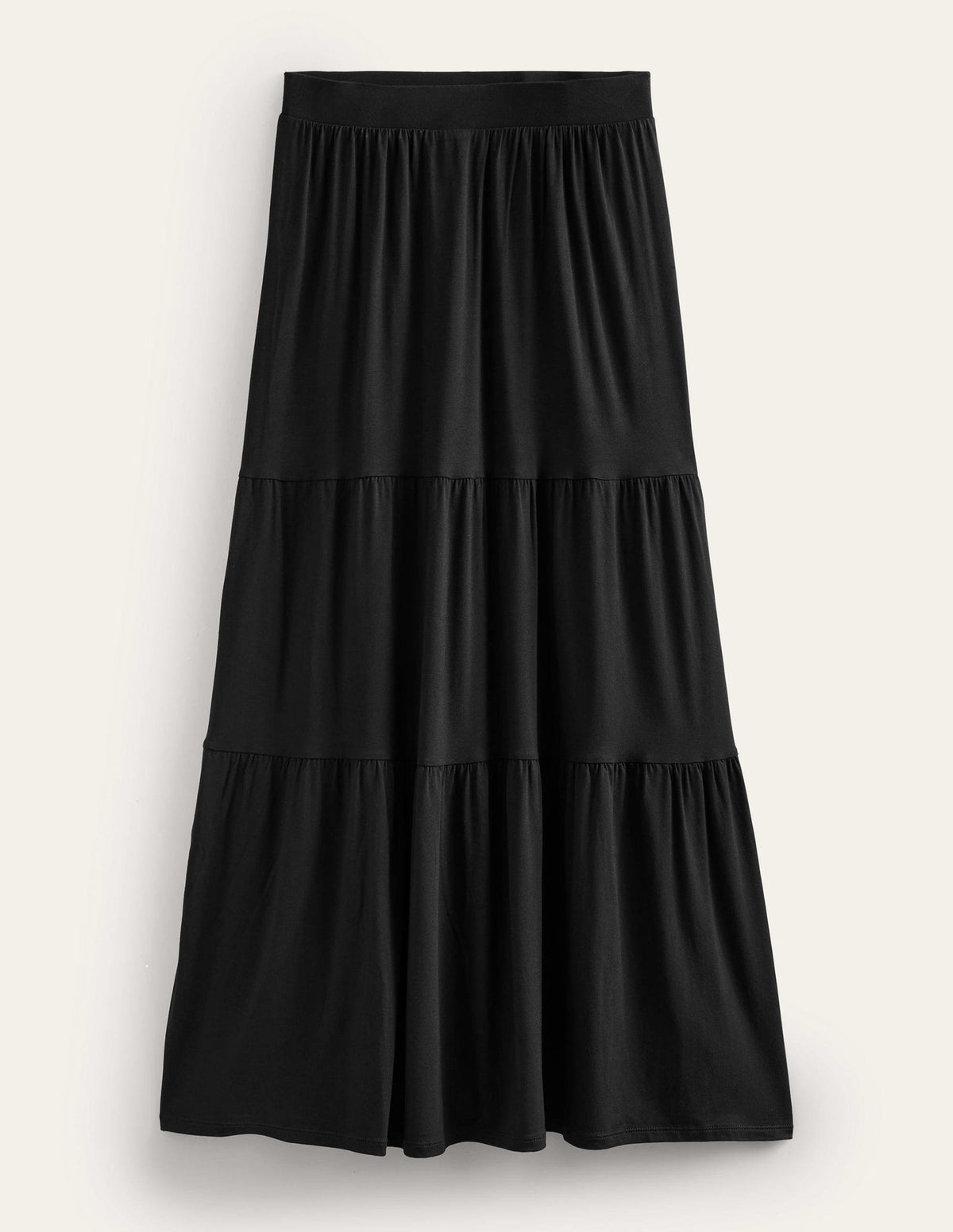 Jersey Maxi Skirt-Black - Image 5