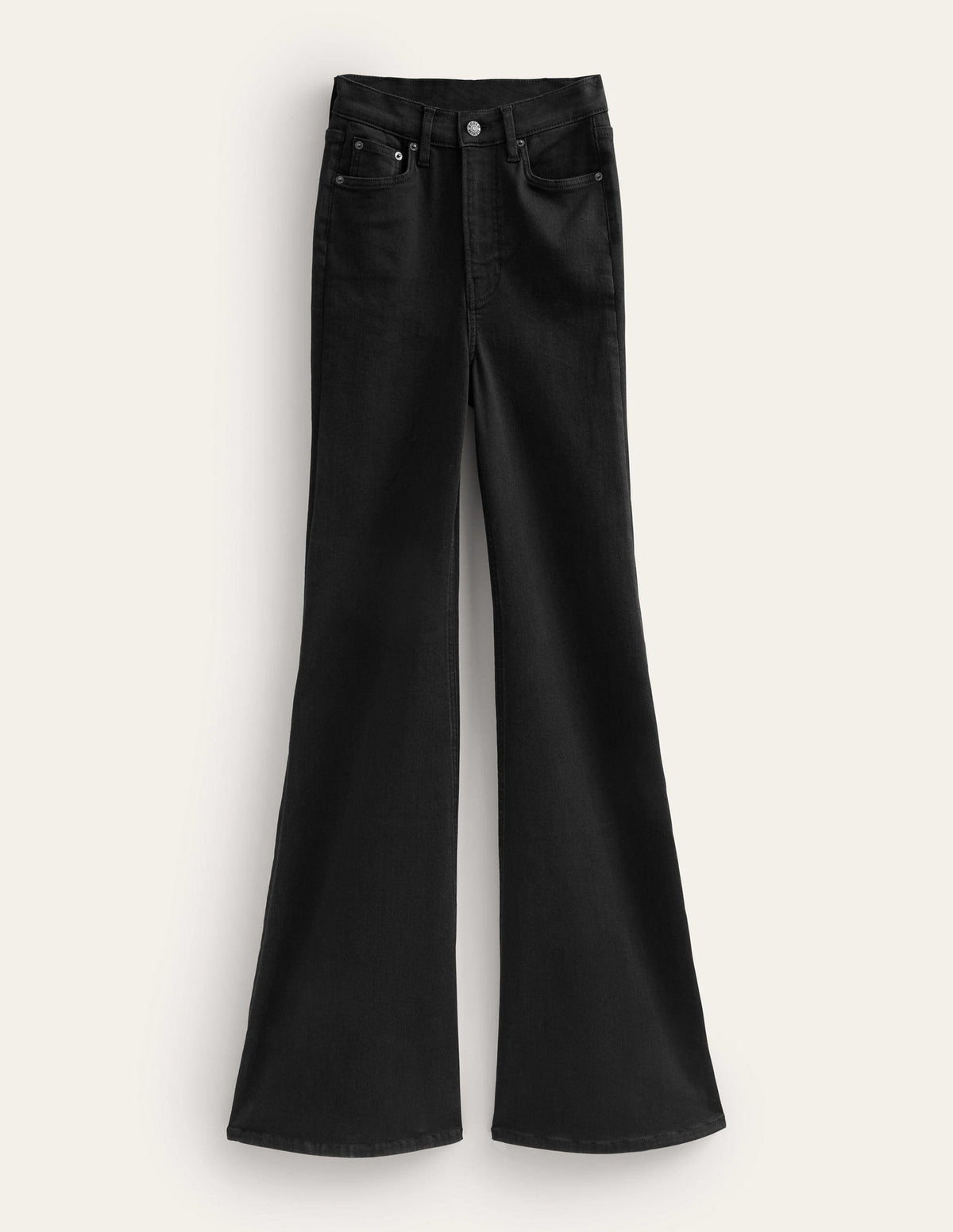 High Rise Super Flare Jeans-Black - Image 7