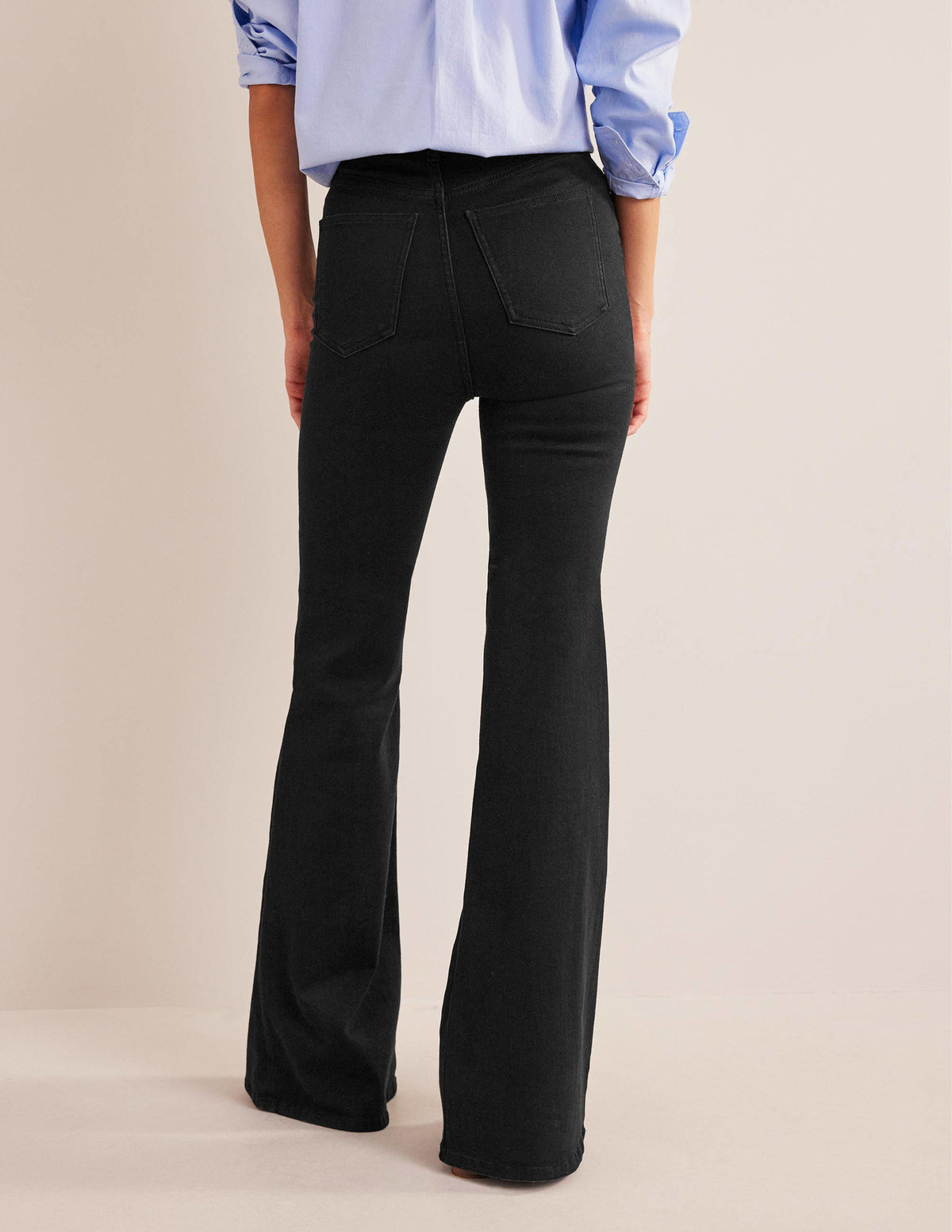 High Rise Super Flare Jeans-Black - Image 3