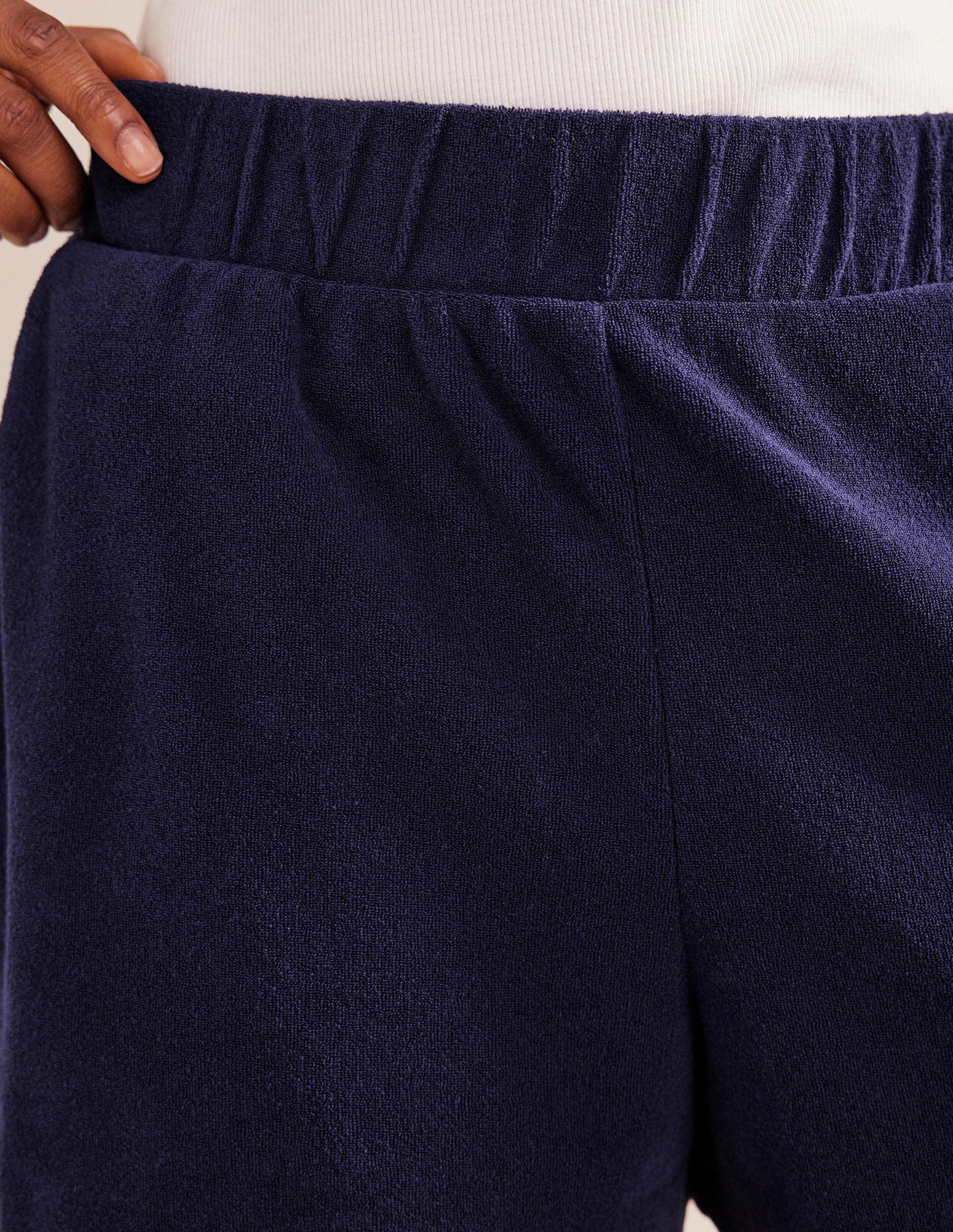 Towelling Shorts-Prussian Blue-2