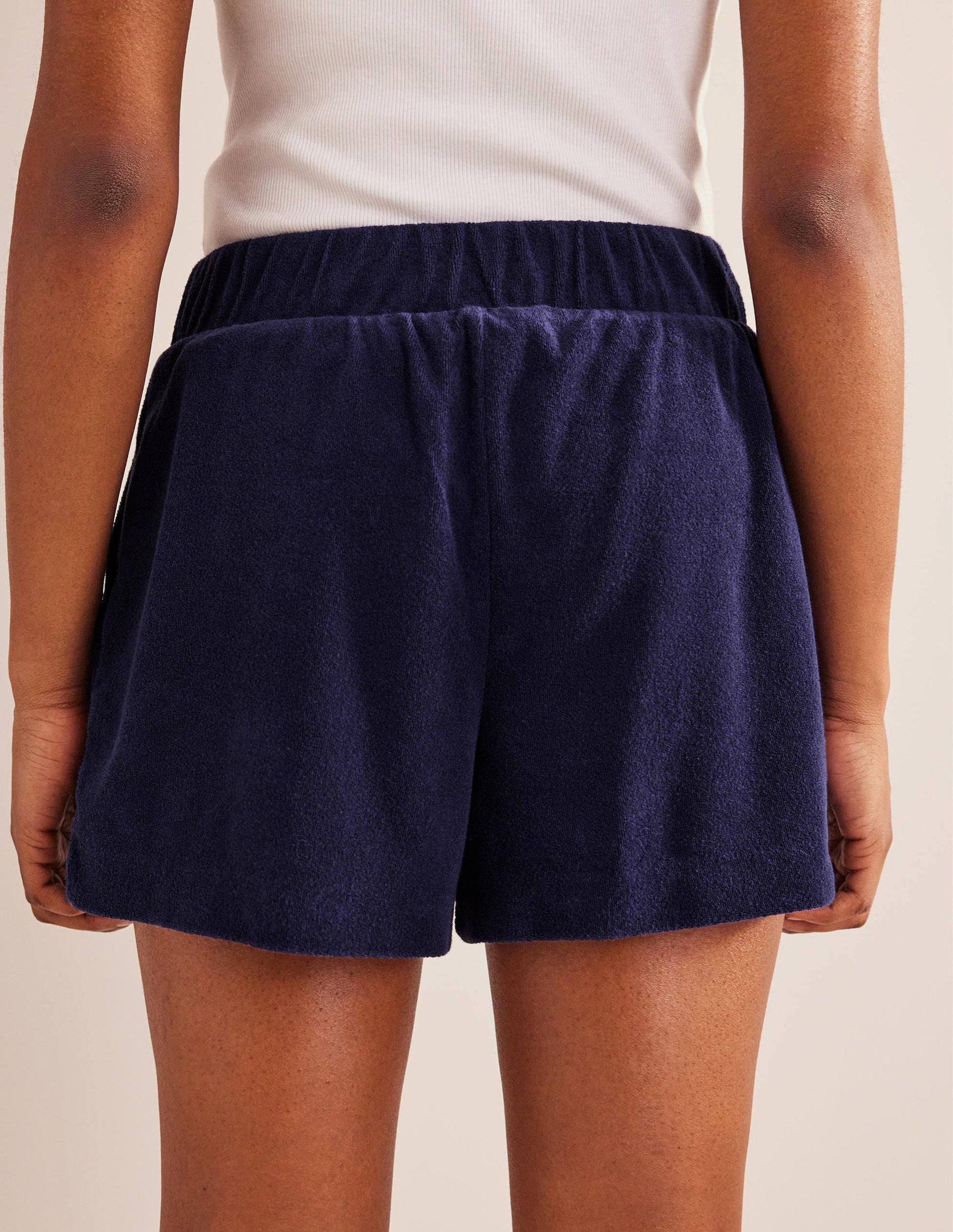 Towelling Shorts-Prussian Blue-3