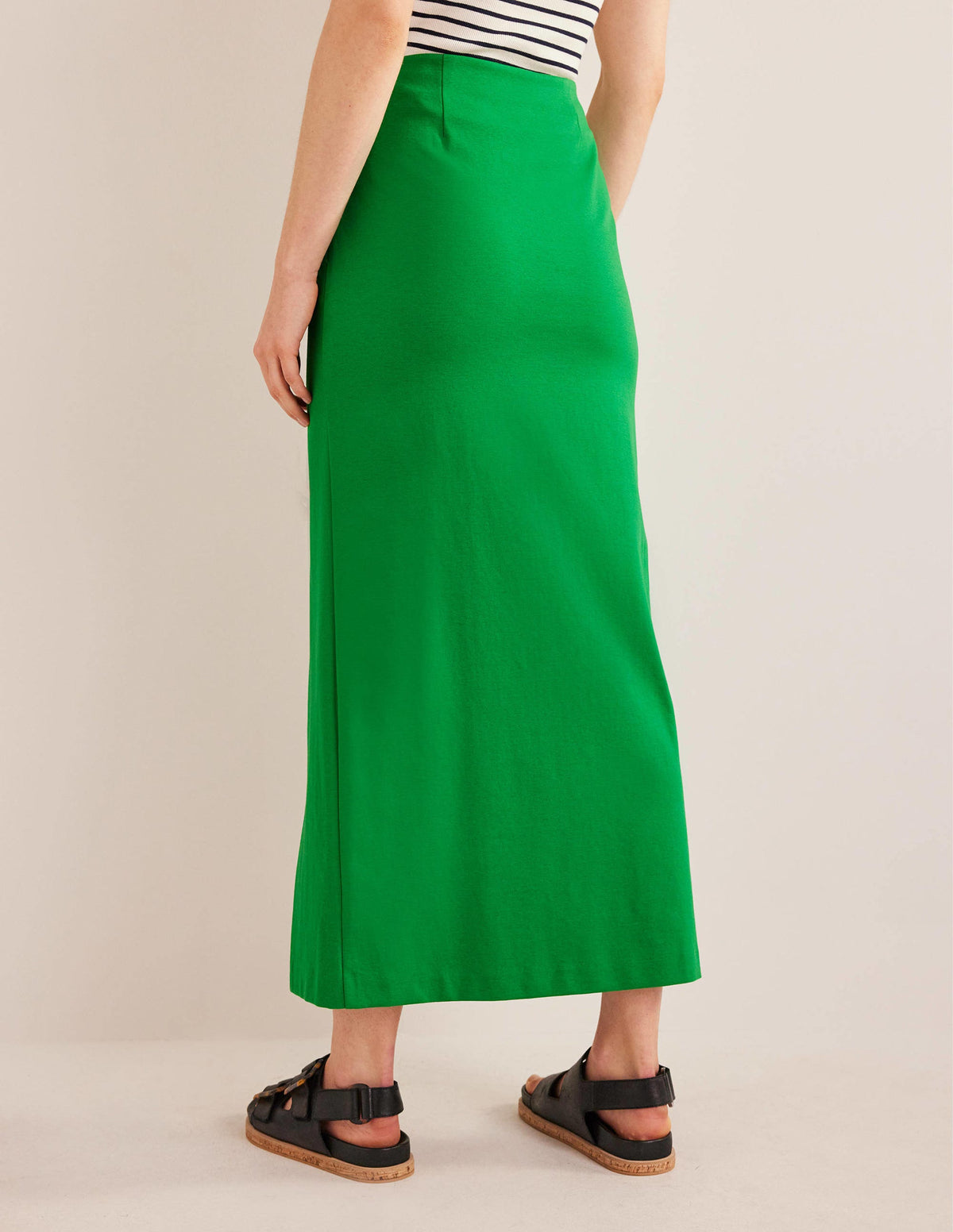 Knot Detail Jersey Midi Skirt-Rolling Hills - Image 3