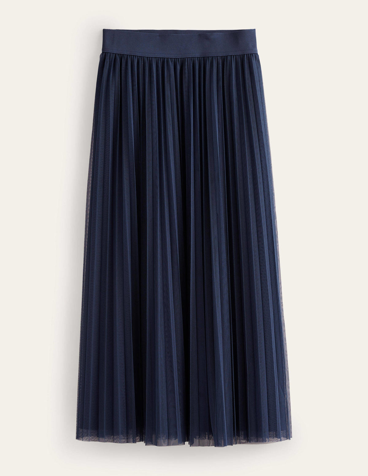 Pleated Tulle Skirt-Navy - Image 6