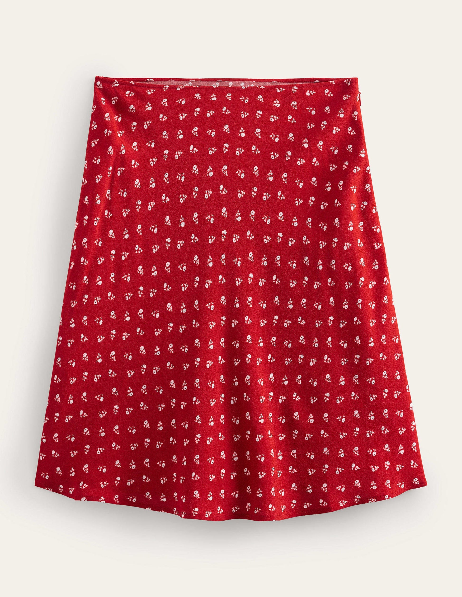 Bias Crepe Mini Skirt-Poinsettia, Sweet Daisy-5