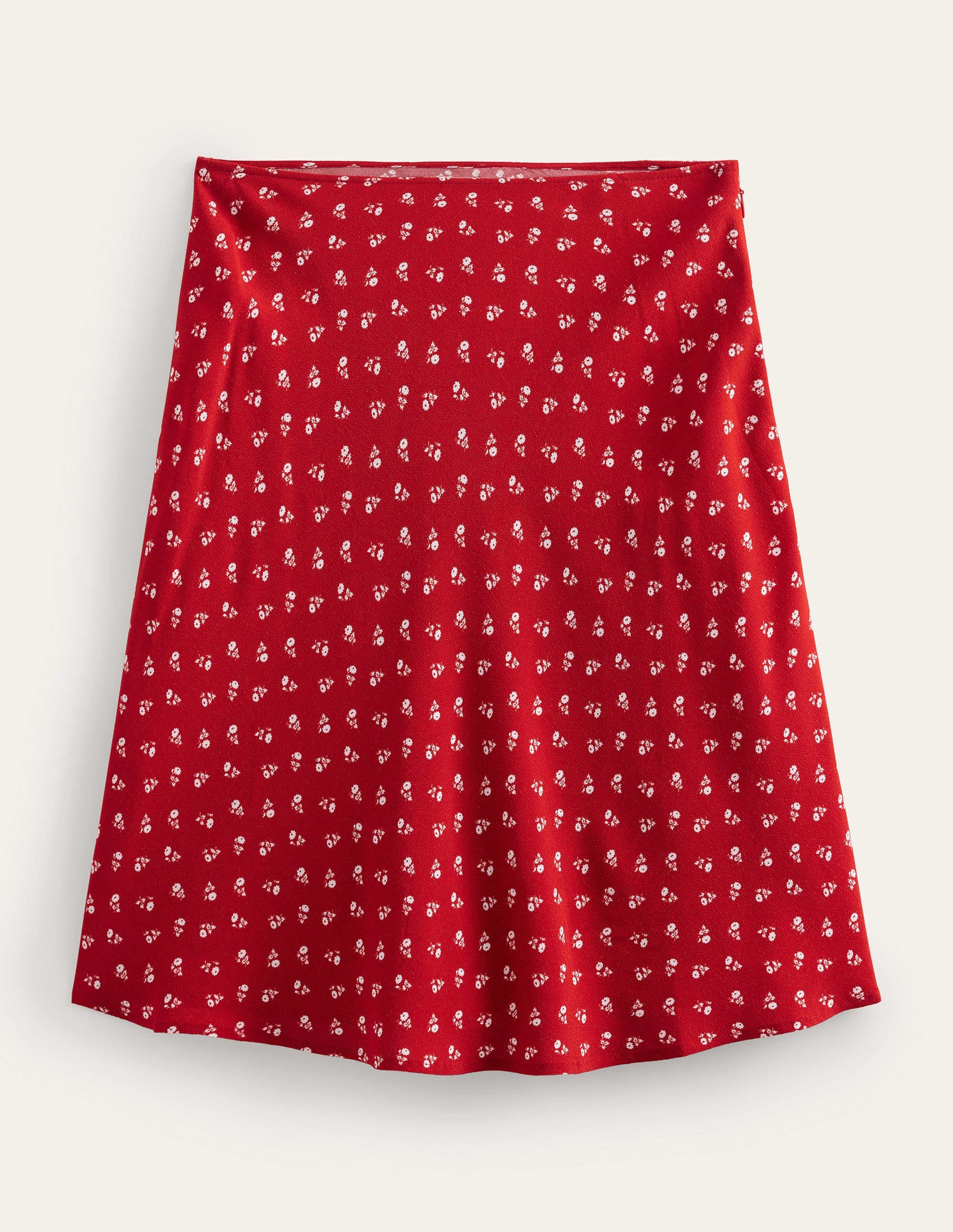 Bias Crepe Mini Skirt-Poinsettia, Sweet Daisy - Image 5