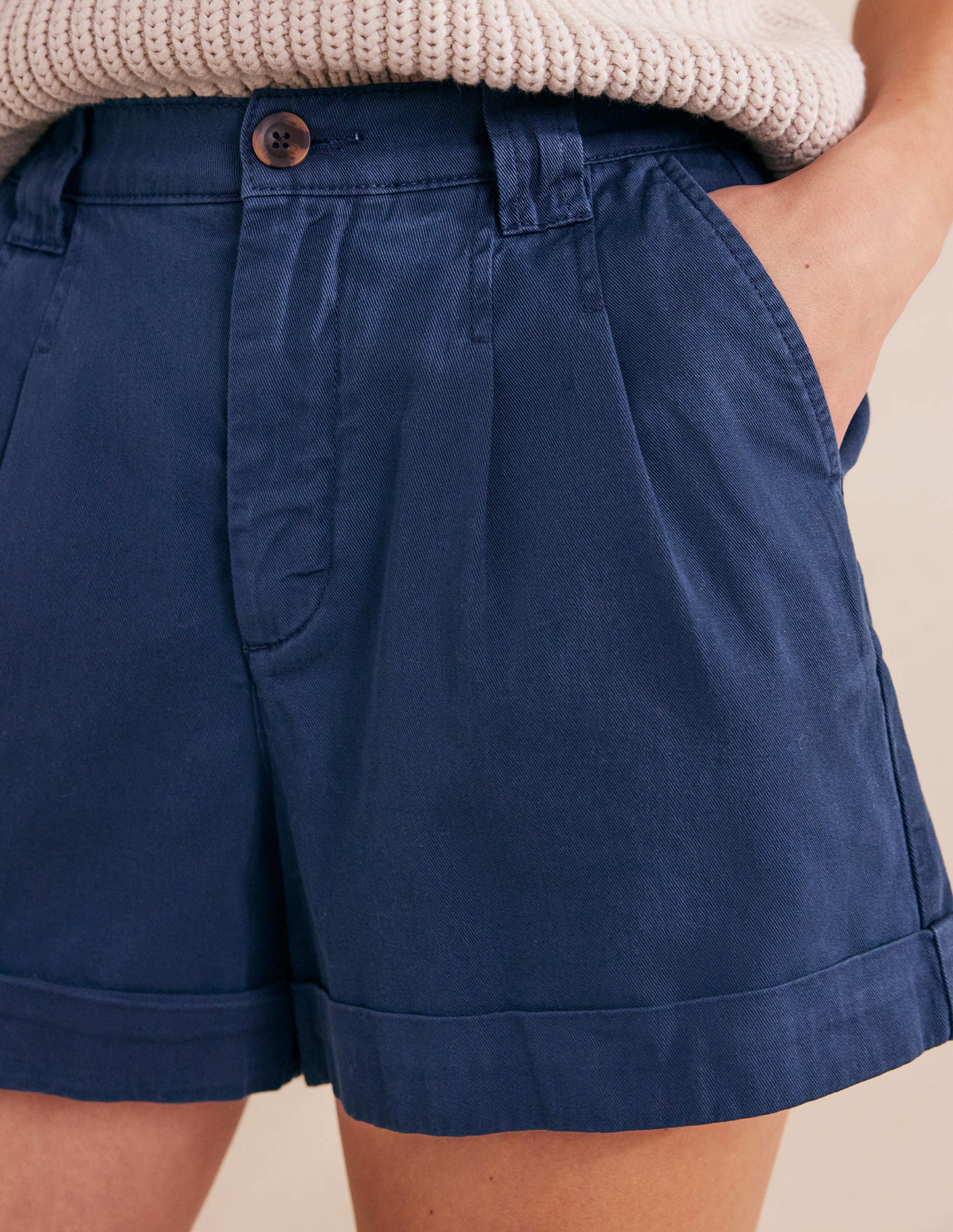 Casual Cotton Shorts-Night Blue - Image 2