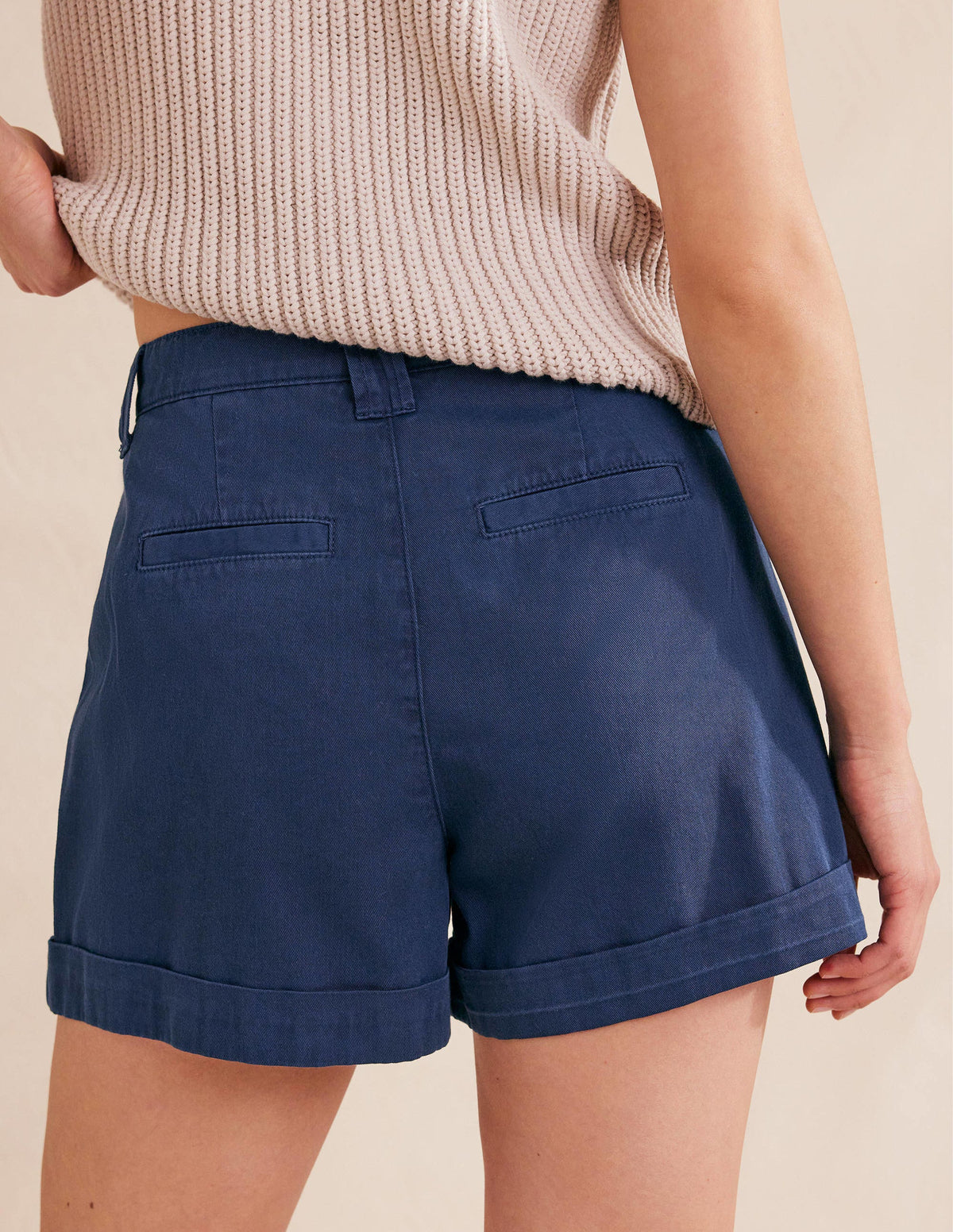 Casual Cotton Shorts-Night Blue - Image 3