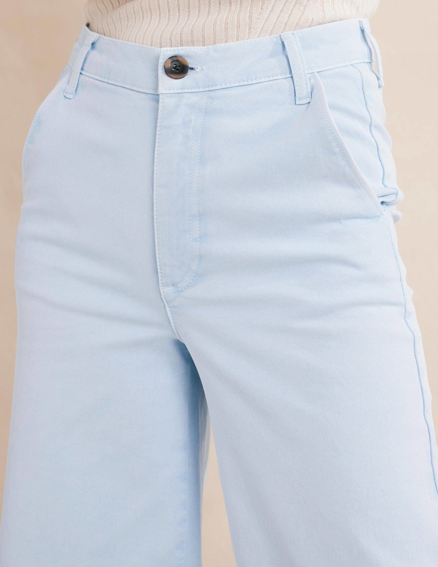 Casual Wide Leg Trousers-Xenon Blue