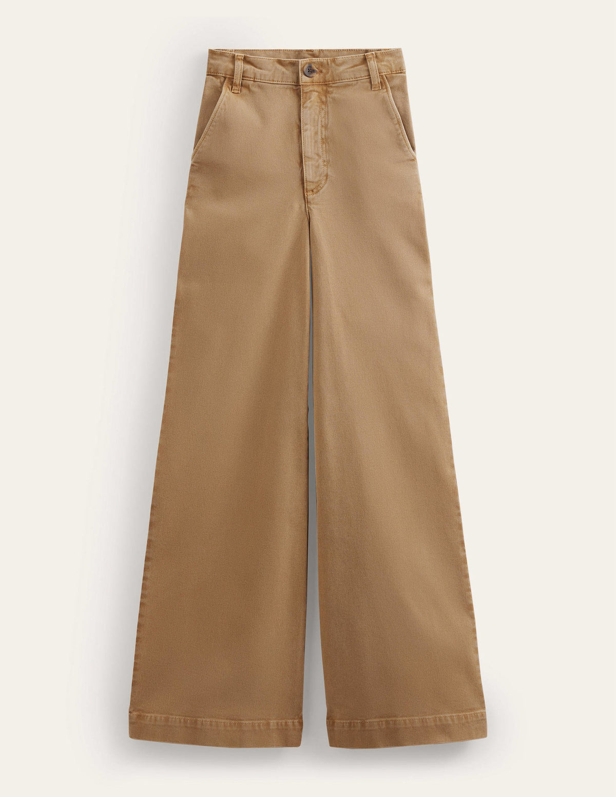 Casual Wide Leg Trousers-Brown - Image 7