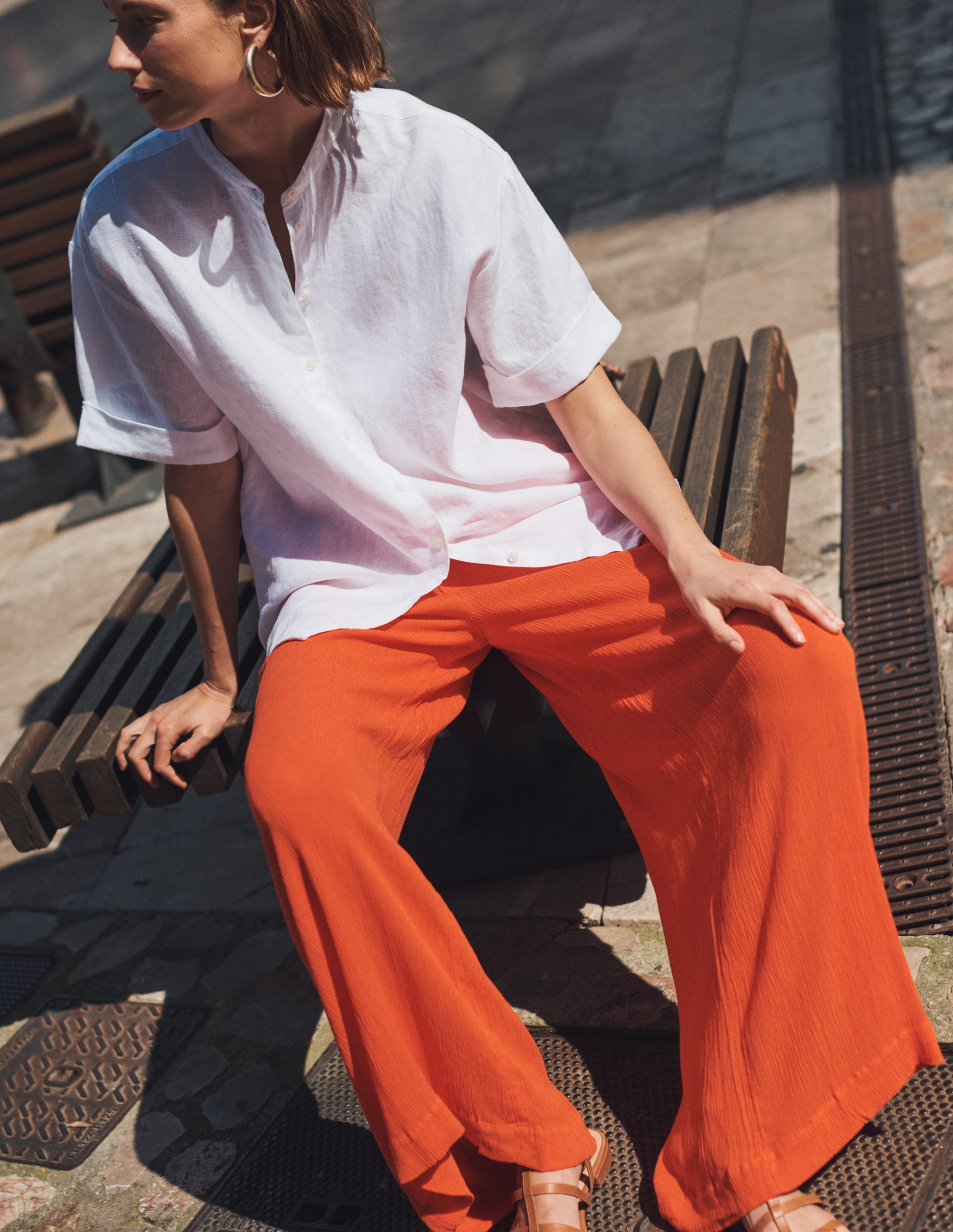 Crinkle Wide Leg Trousers-Firework - Image 5