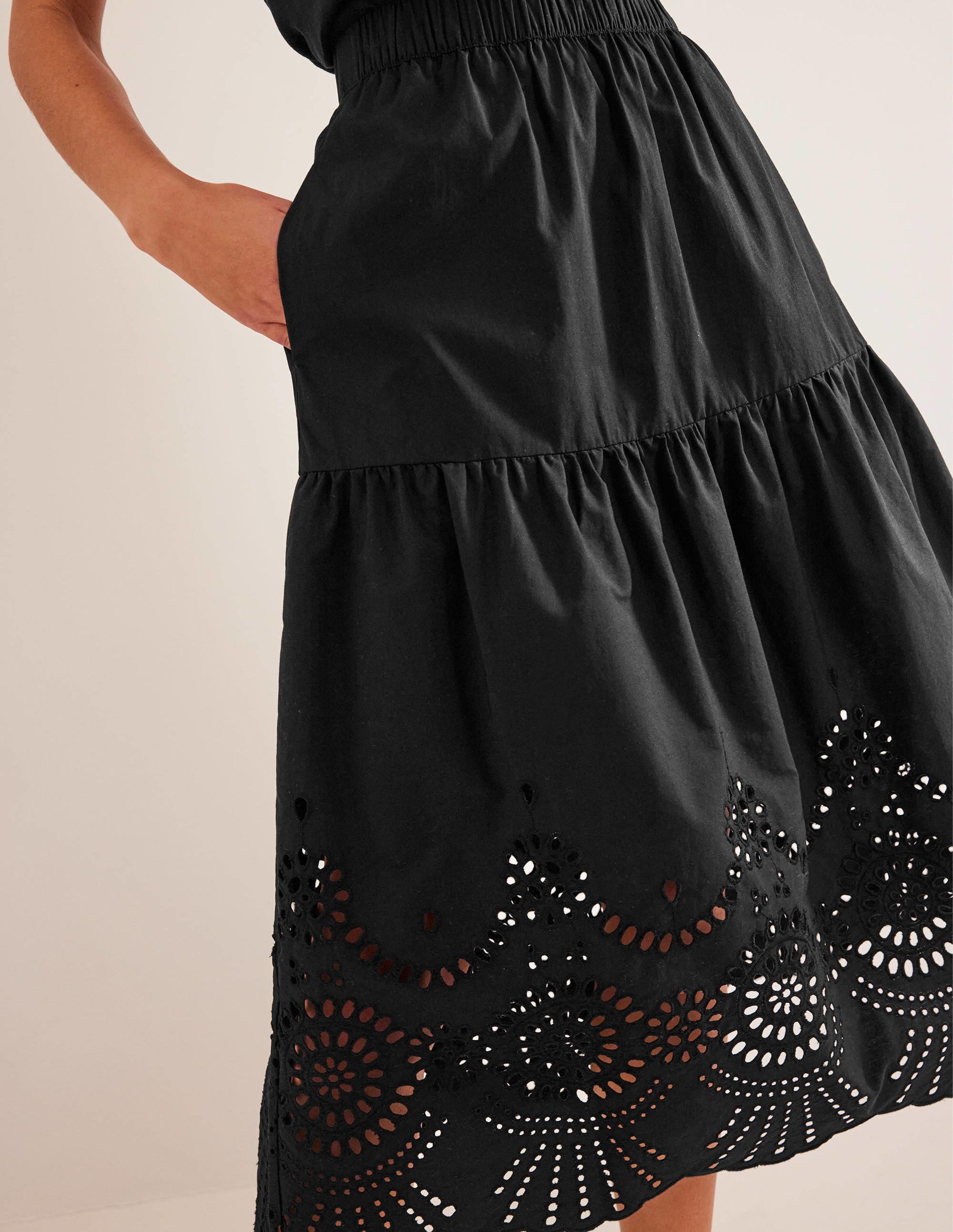 Full Broderie Skirt-Black - Image 2