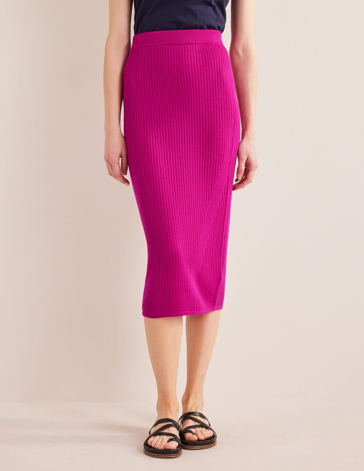 Merino Knit Midi Skirt-Rose Violet-4
