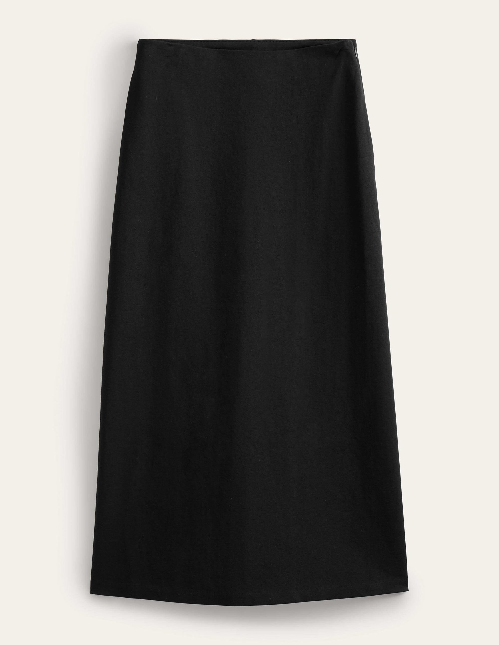 Straight Jersey Midi Skirt-Black - Image 5