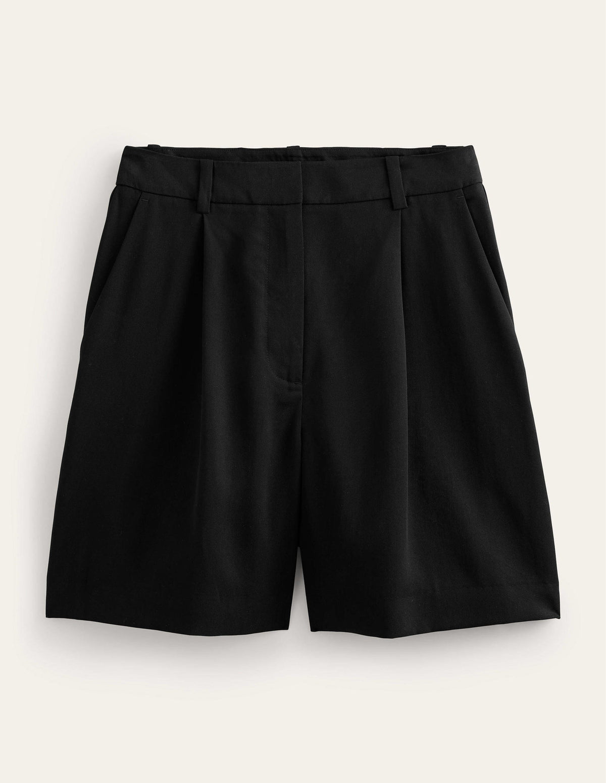 Tencel Relaxed Shorts-Black-5