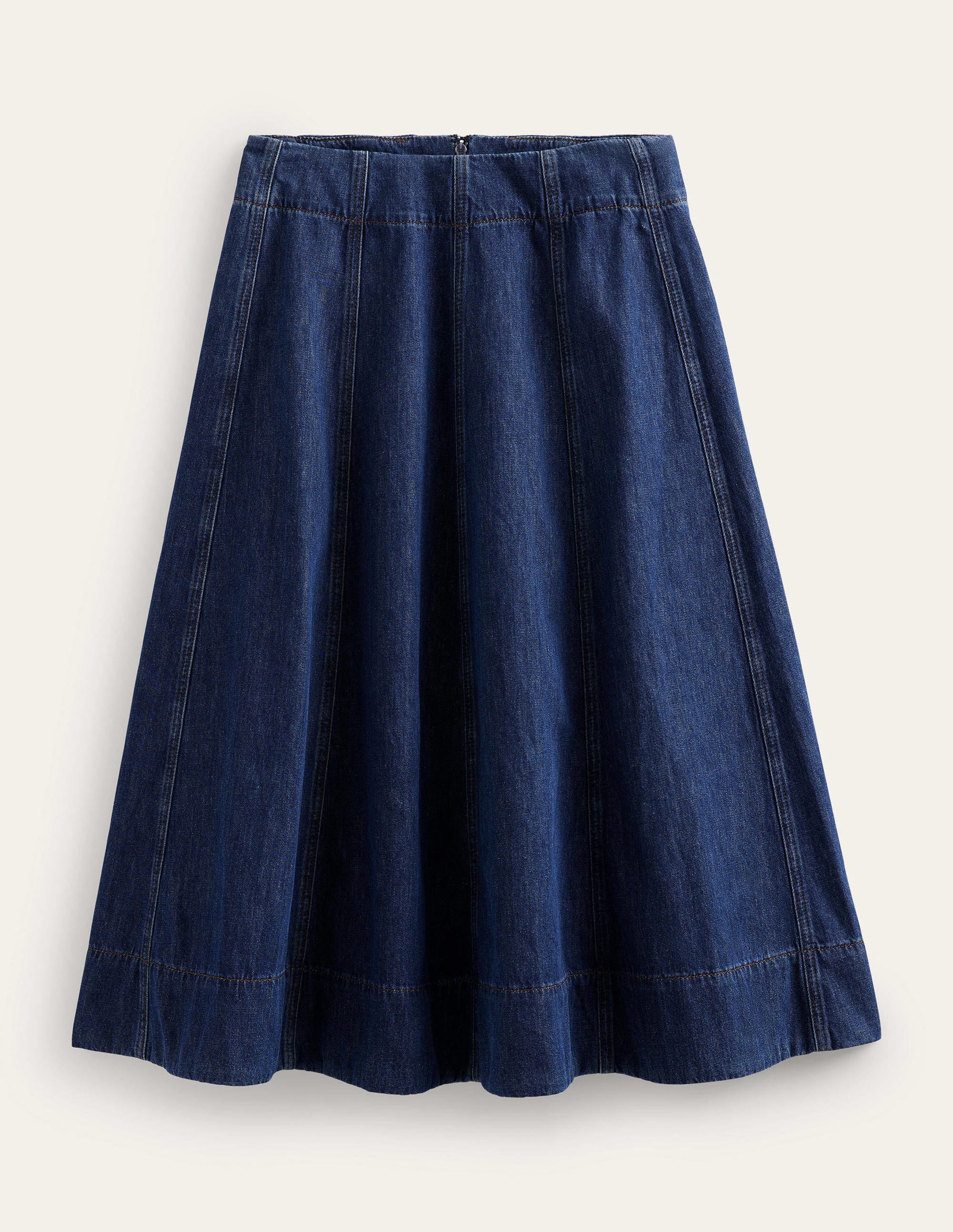Denim Paneled Skirt-Rinse Wash - Image 7