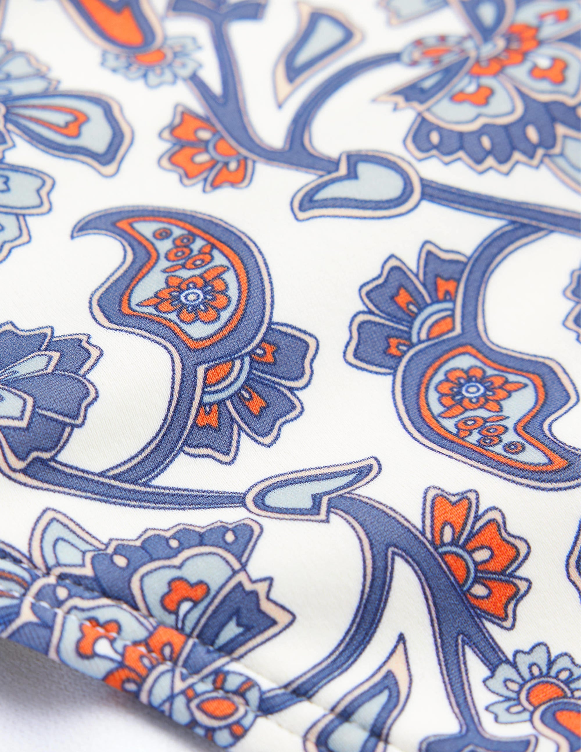 Classic Bikini Bottoms-Ivory, Blue Paisley - Image 12