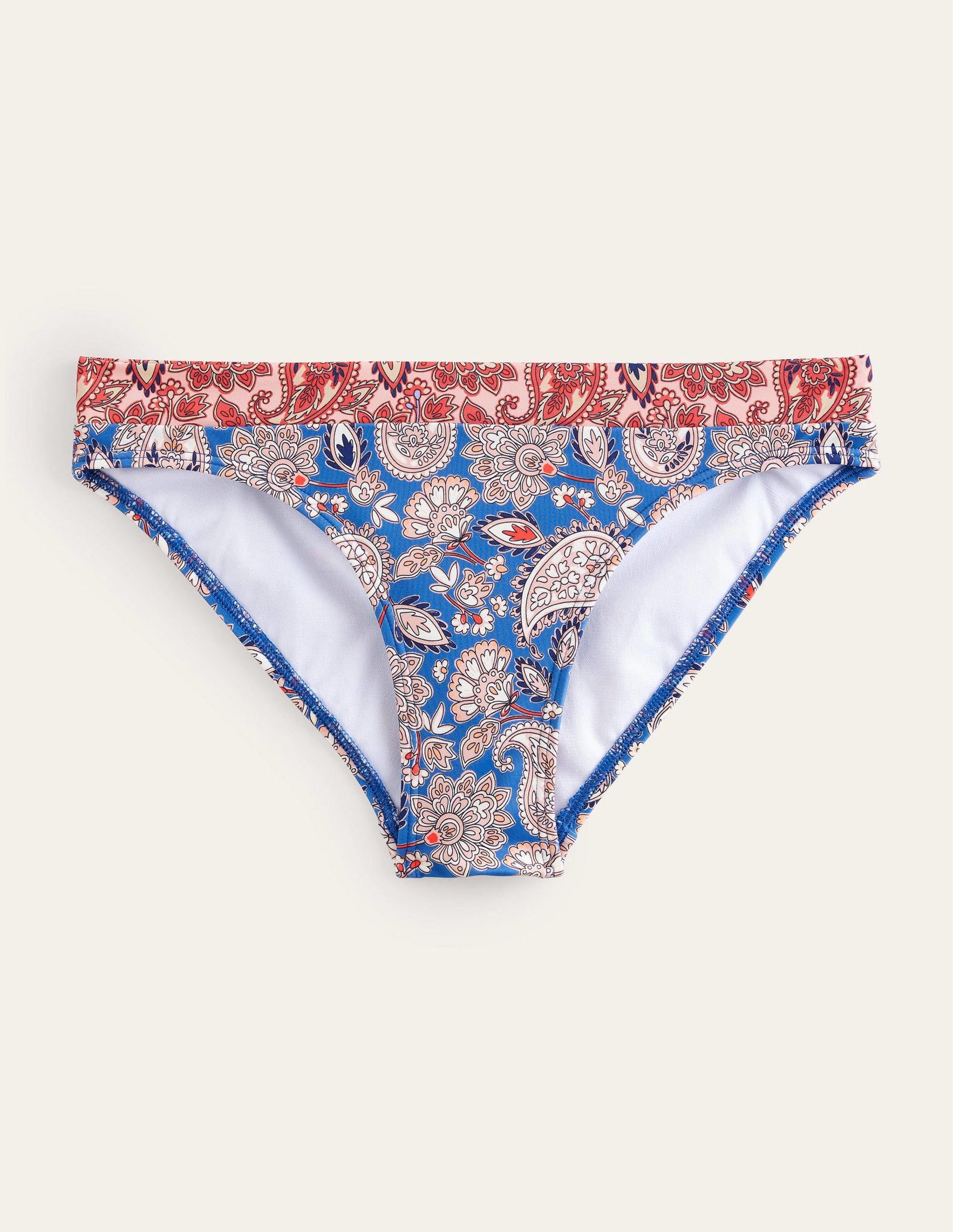 Ithaca Panel Bikini Bottoms-True Navy, Paisley Terrace-5