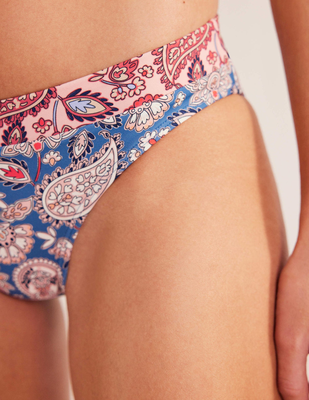 Ithaca Panel Bikini Bottoms-True Navy, Paisley Terrace - Image 2
