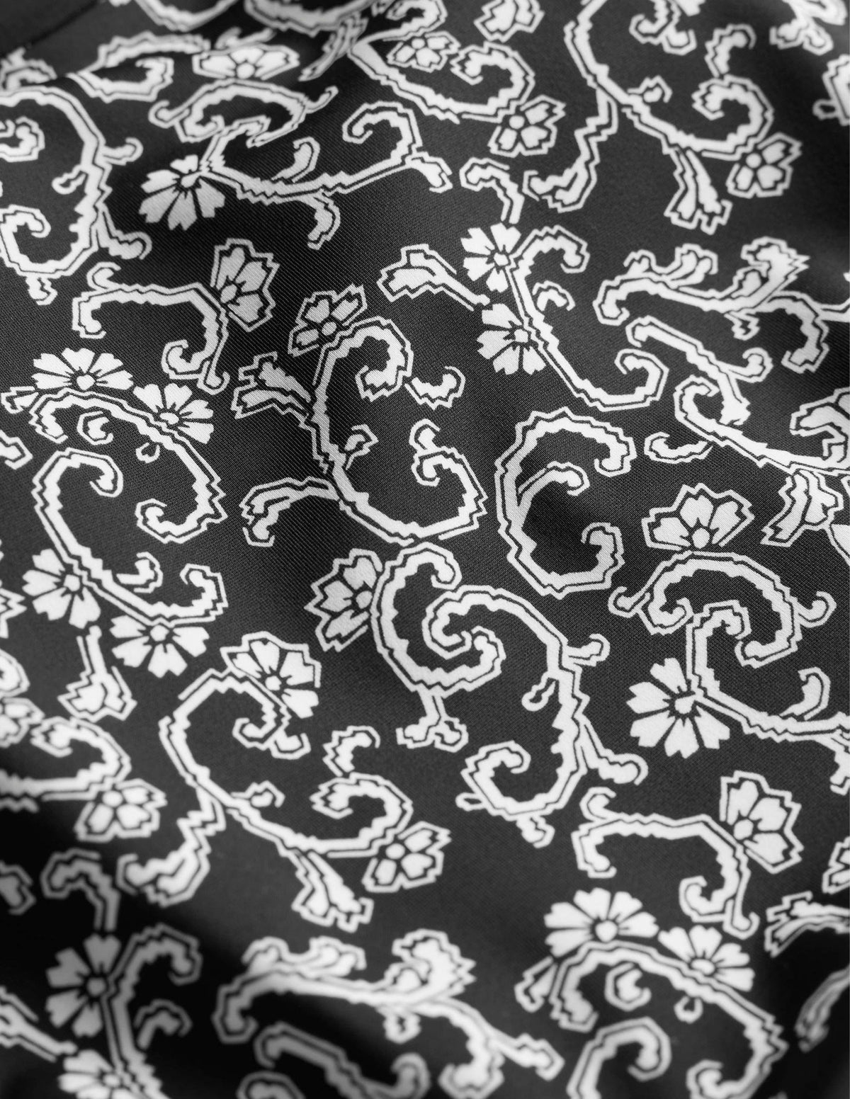 Scoop Tie Back Swimsuit-Nero, Swirl Sprig - Image 6