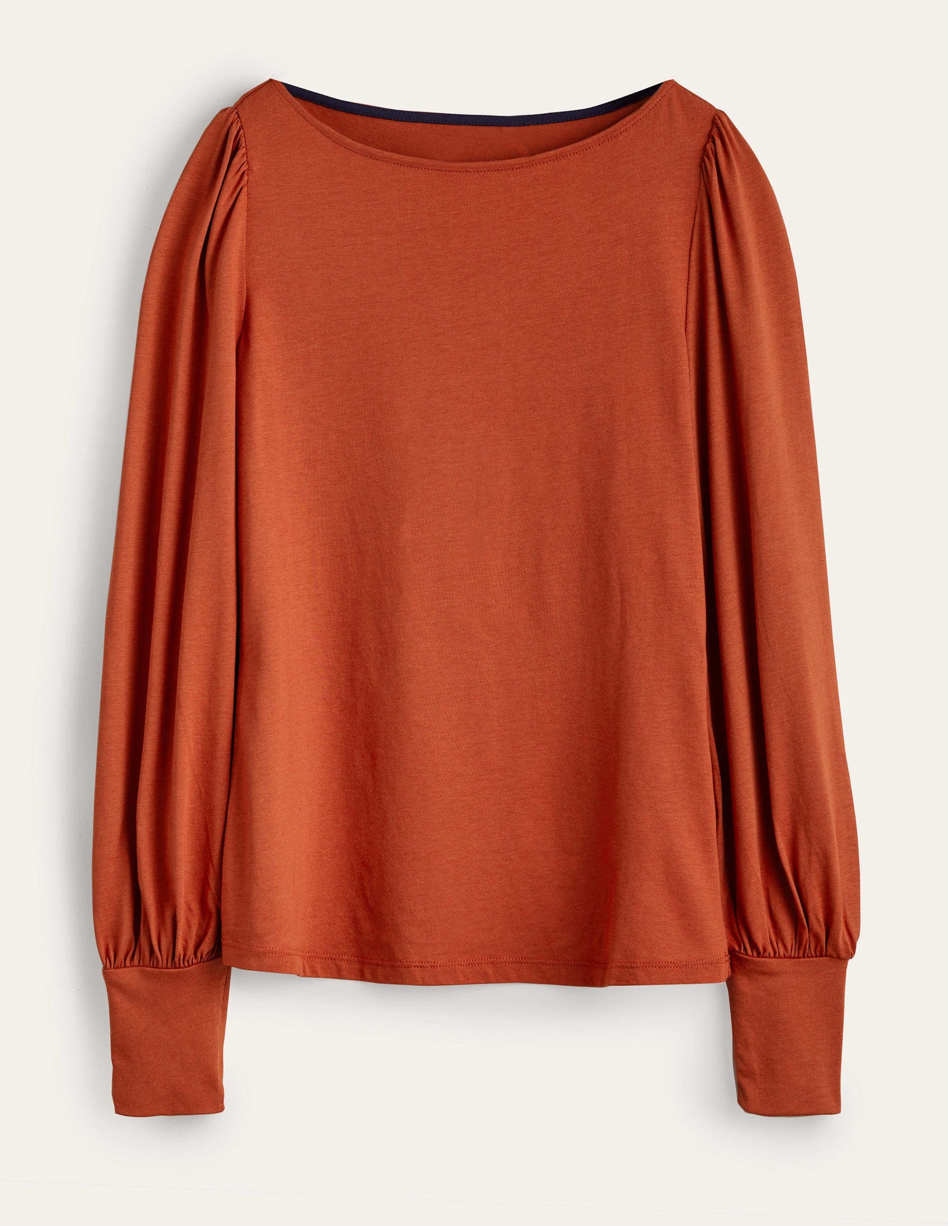 Supersoft Boat Neck Top-Chilli Oil Red-5