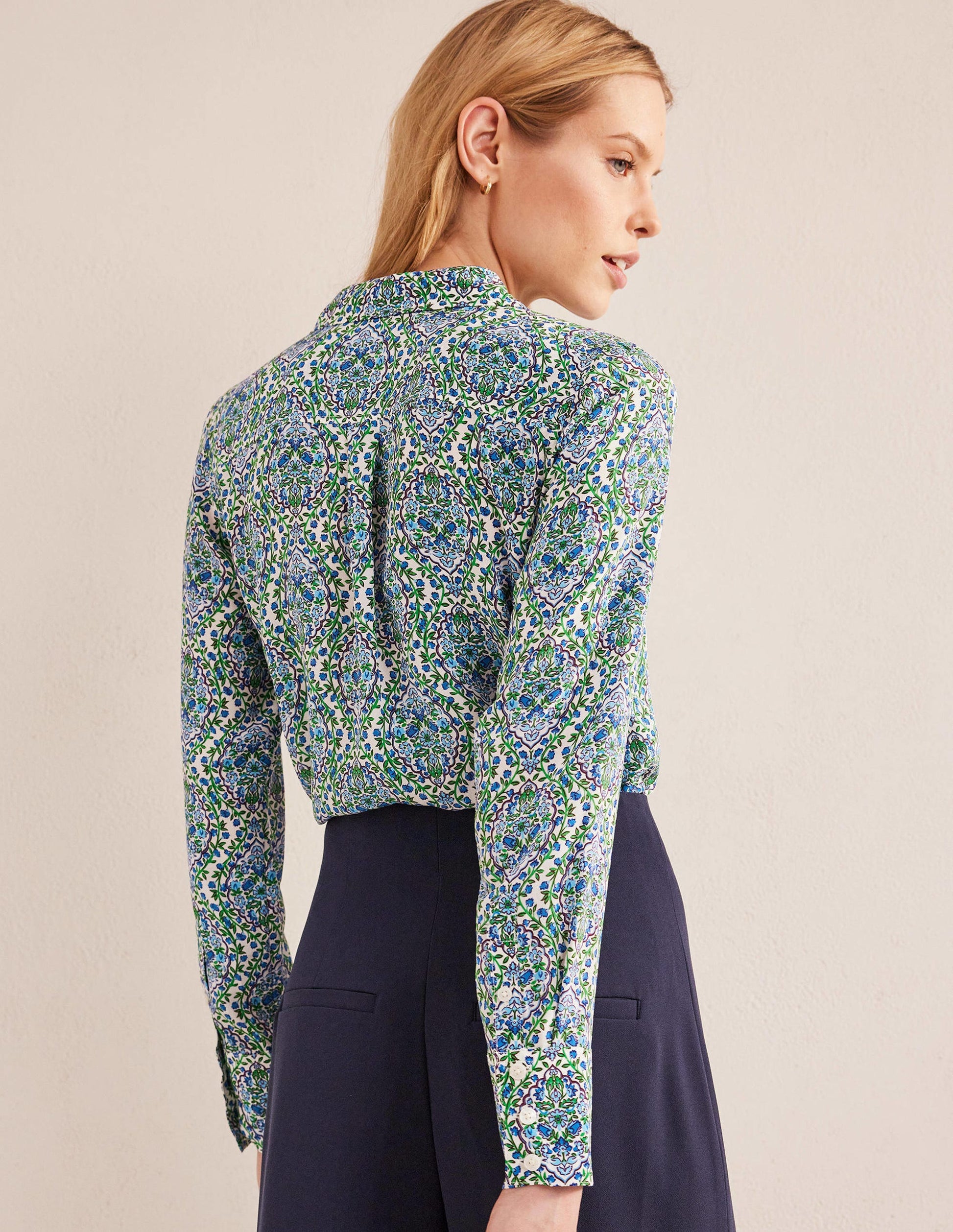 Silk Shirt-Linseed, Vine Terrace-3