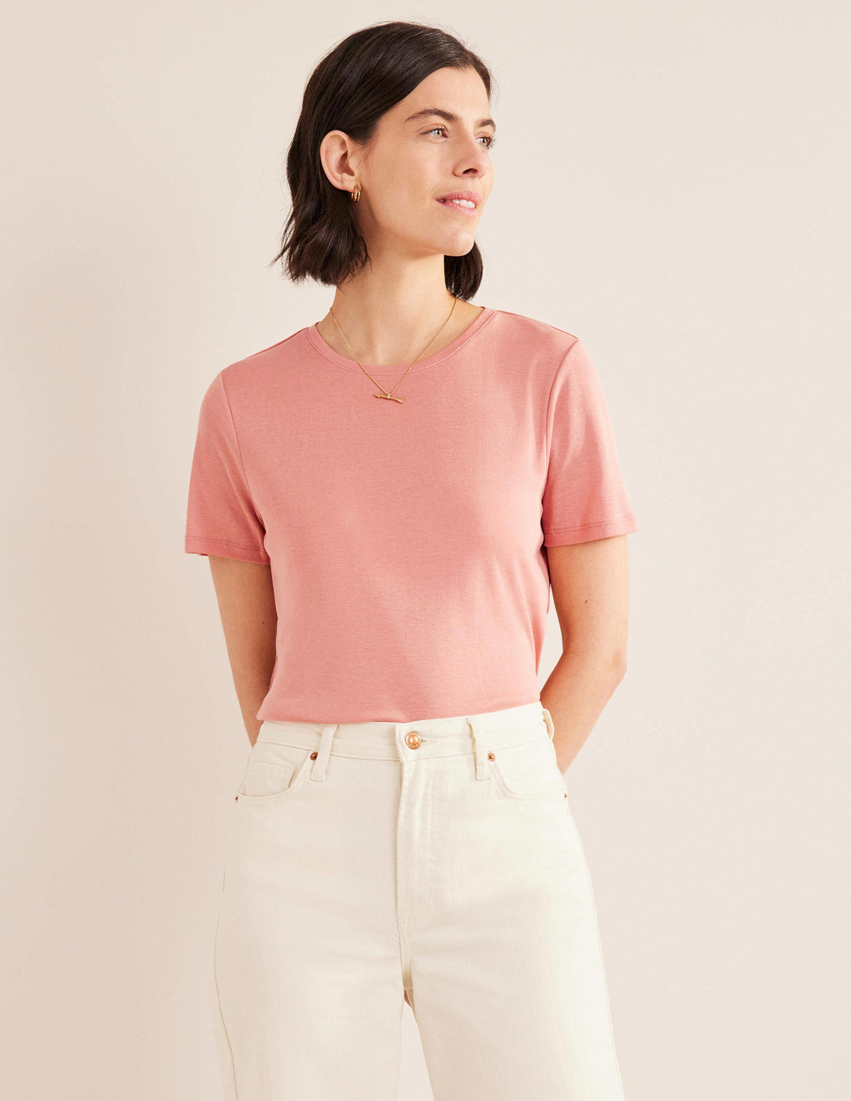 Soft Touch T-Shirt-Pink-1