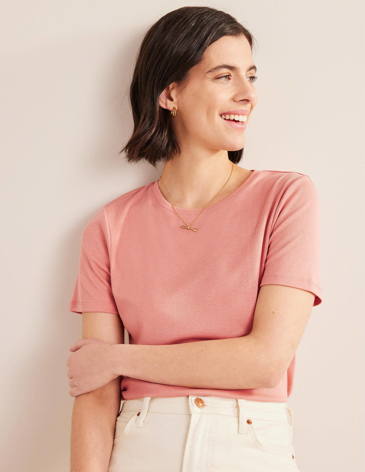 Soft Touch T-Shirt-Pink-4