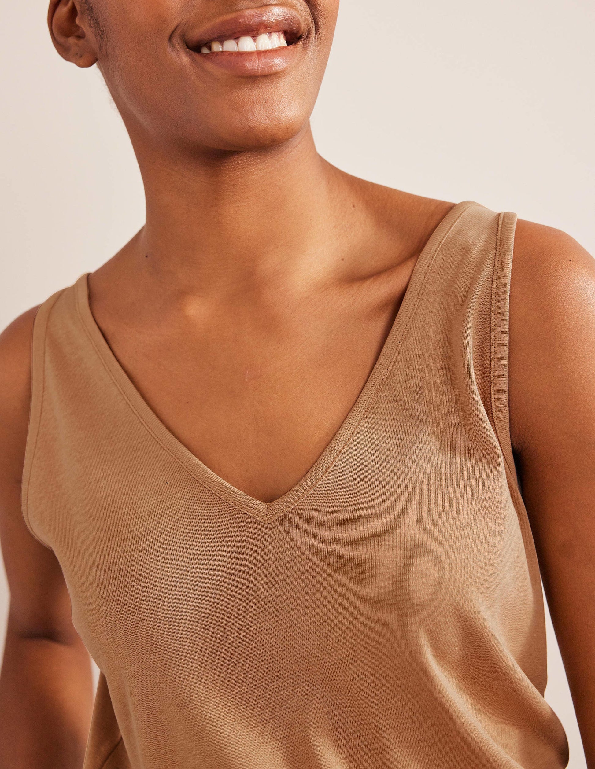 Soft Touch Vest-Camel-2