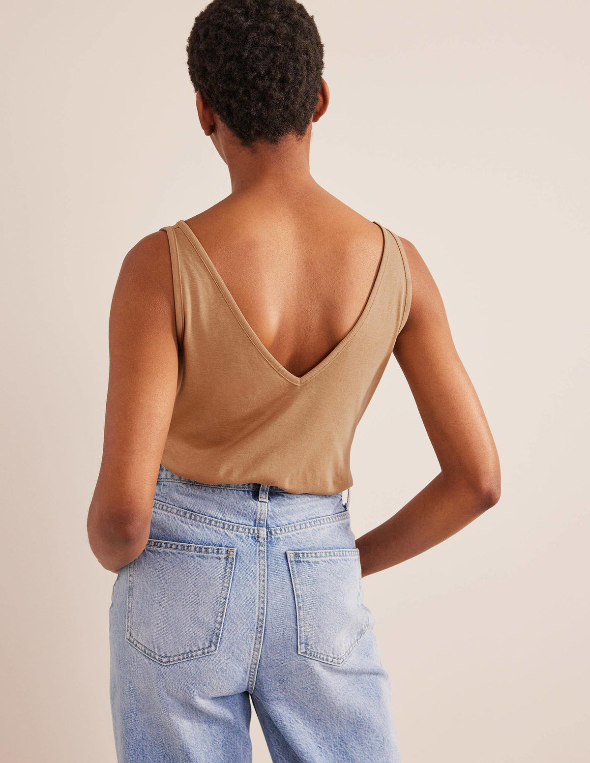 Soft Touch Vest-Camel-3