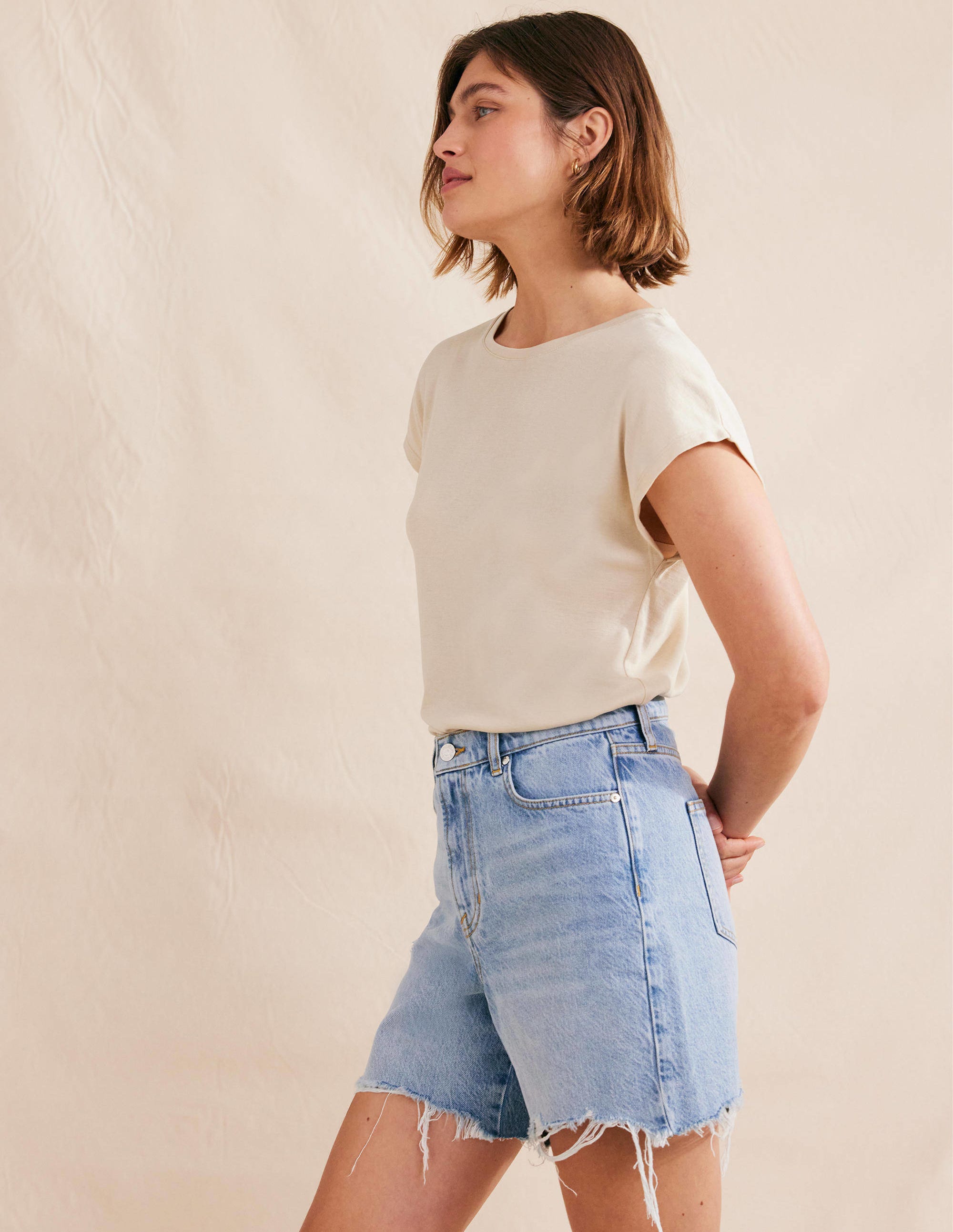 Soft Touch Sleeveless Top-Pearl Barley - Image 4