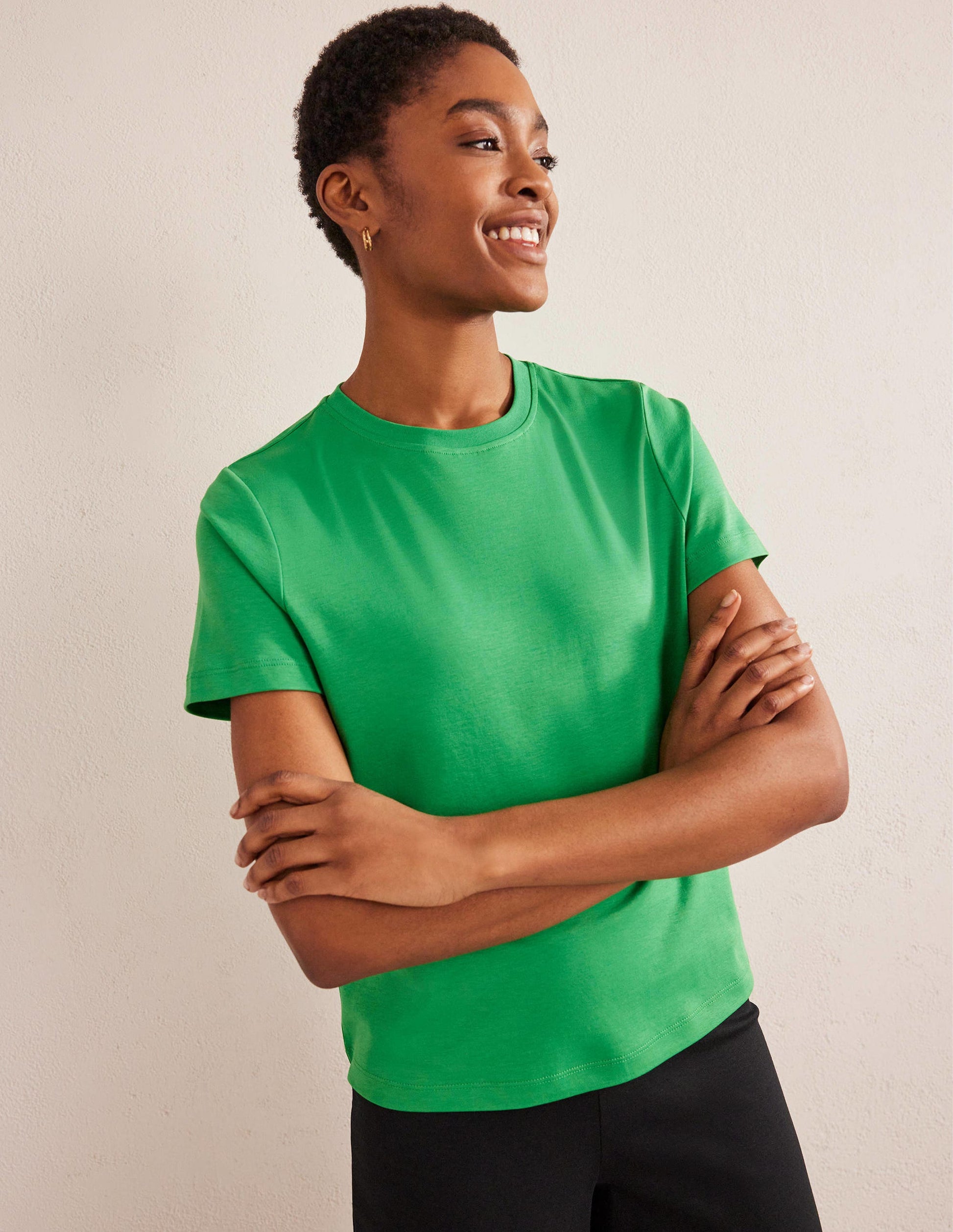 Perfect Cotton T-Shirt-Green Bee-1