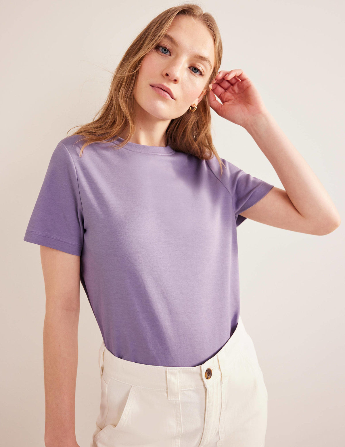 Perfect Cotton T-Shirt-Wild Thistle - Image 4