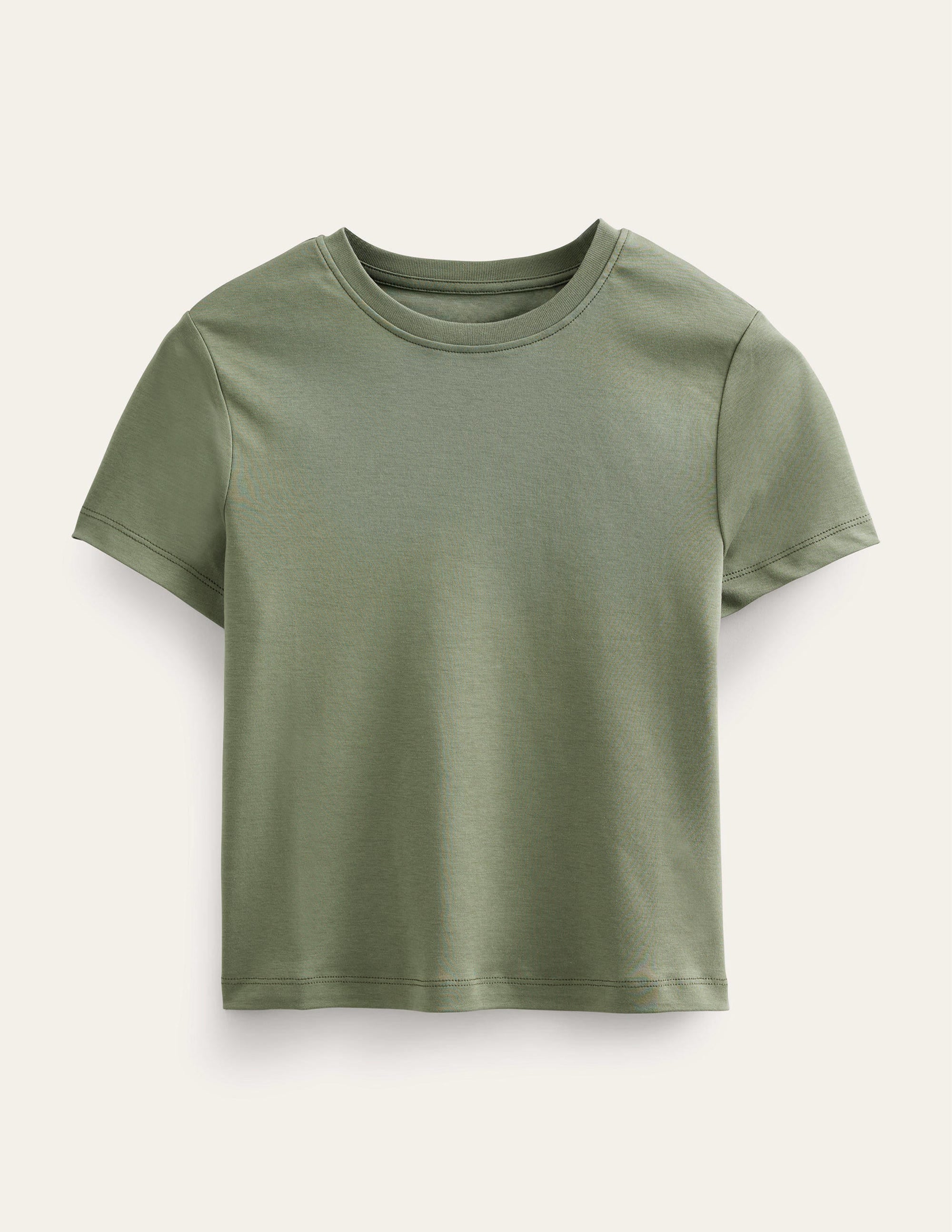 Perfect Cotton Cropped T-Shirt-Spruce - Image 5