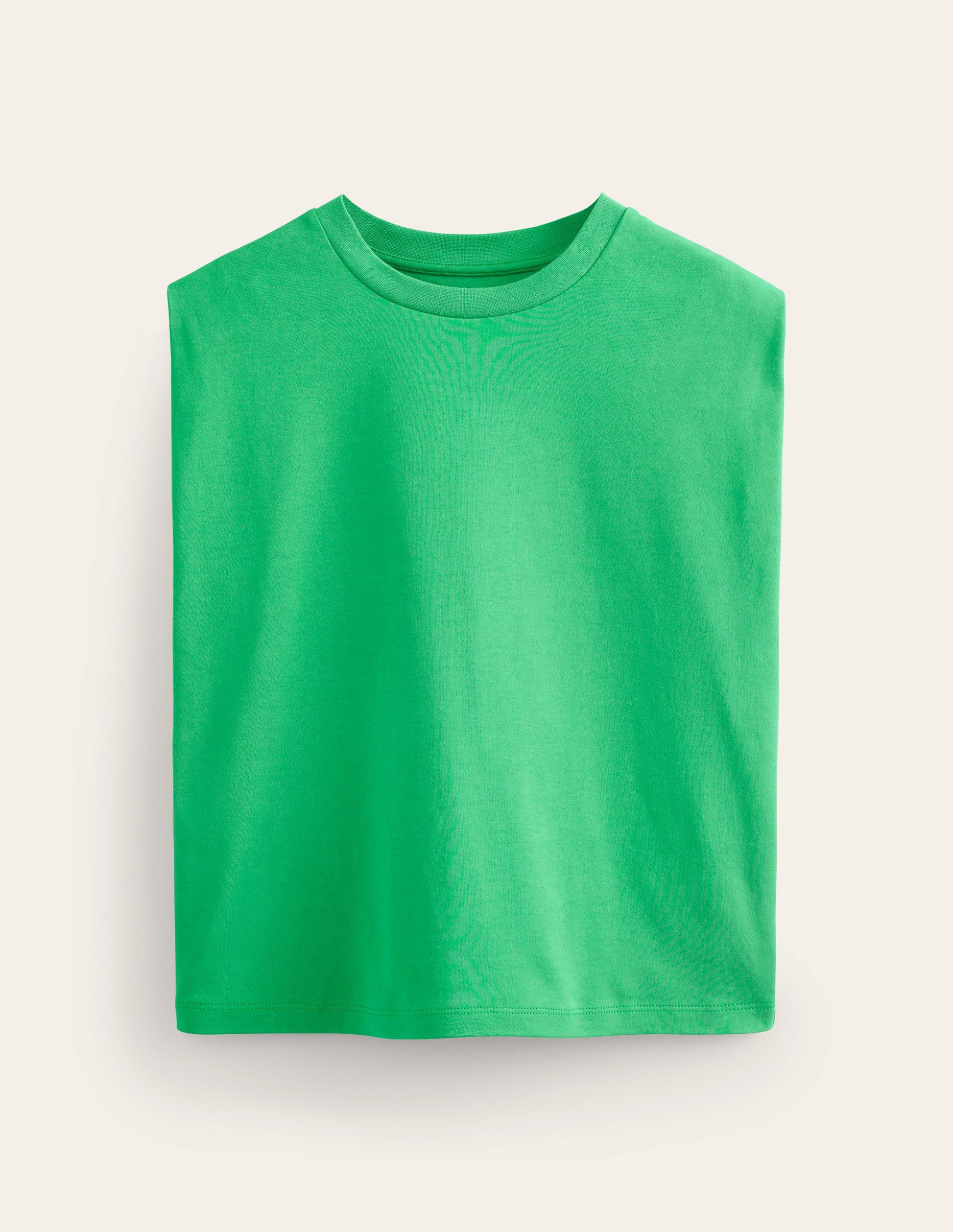 Perfect Cotton Sleeveless Top-Green Bee-5