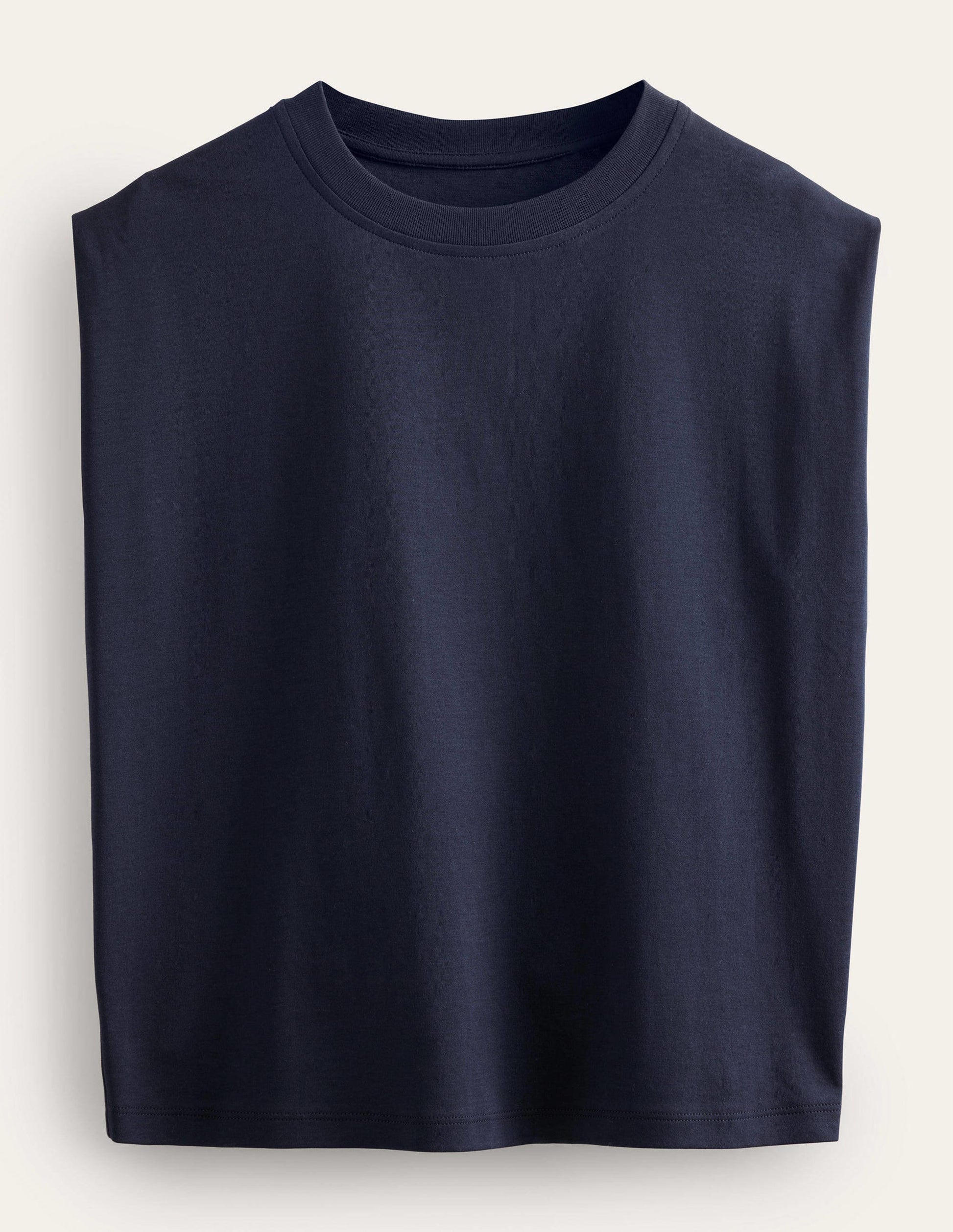 Perfect Cotton Sleeveless Top-Navy-5