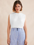 Perfect Cotton Sleeveless Top-White