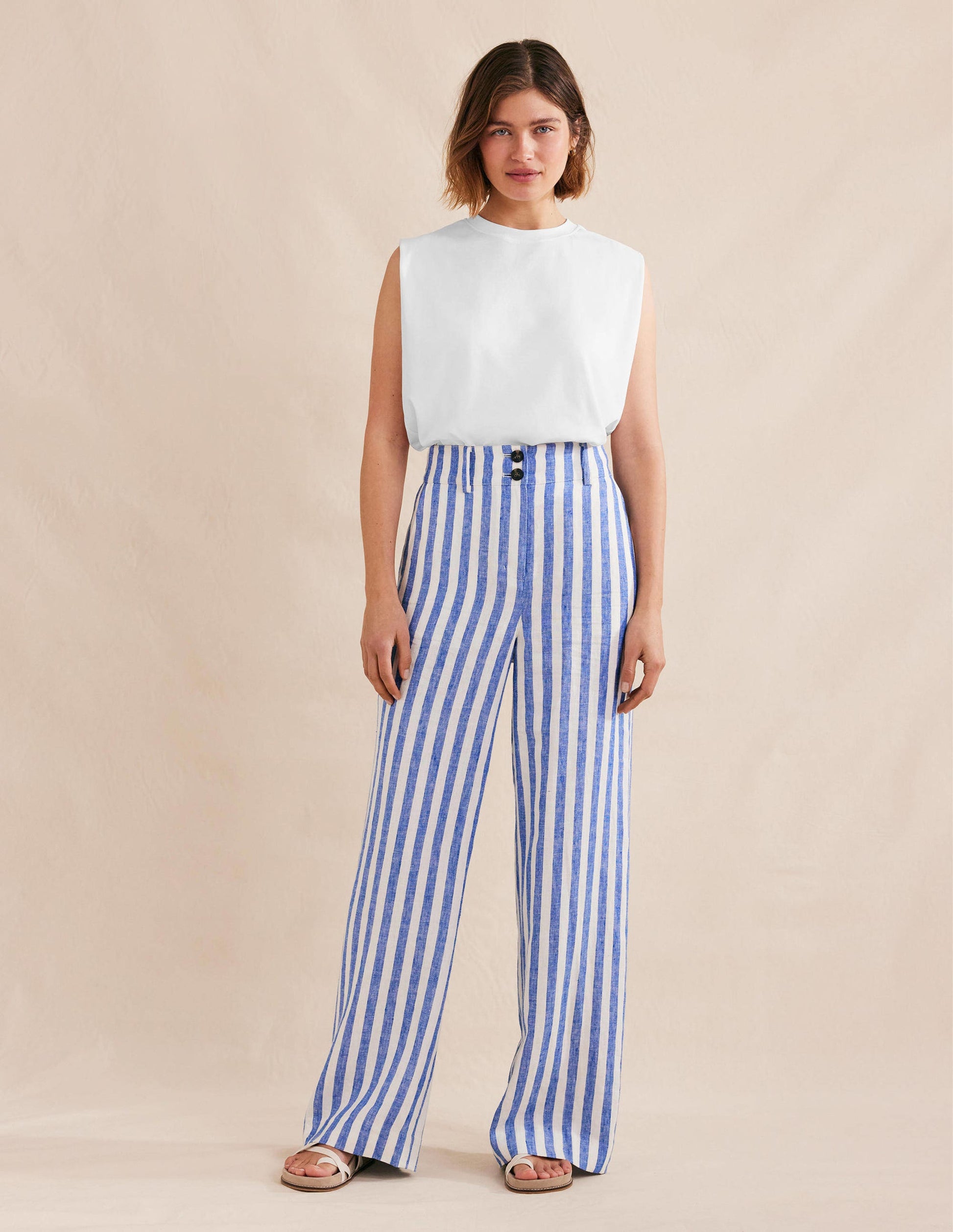 Perfect Cotton Sleeveless Top-White-4
