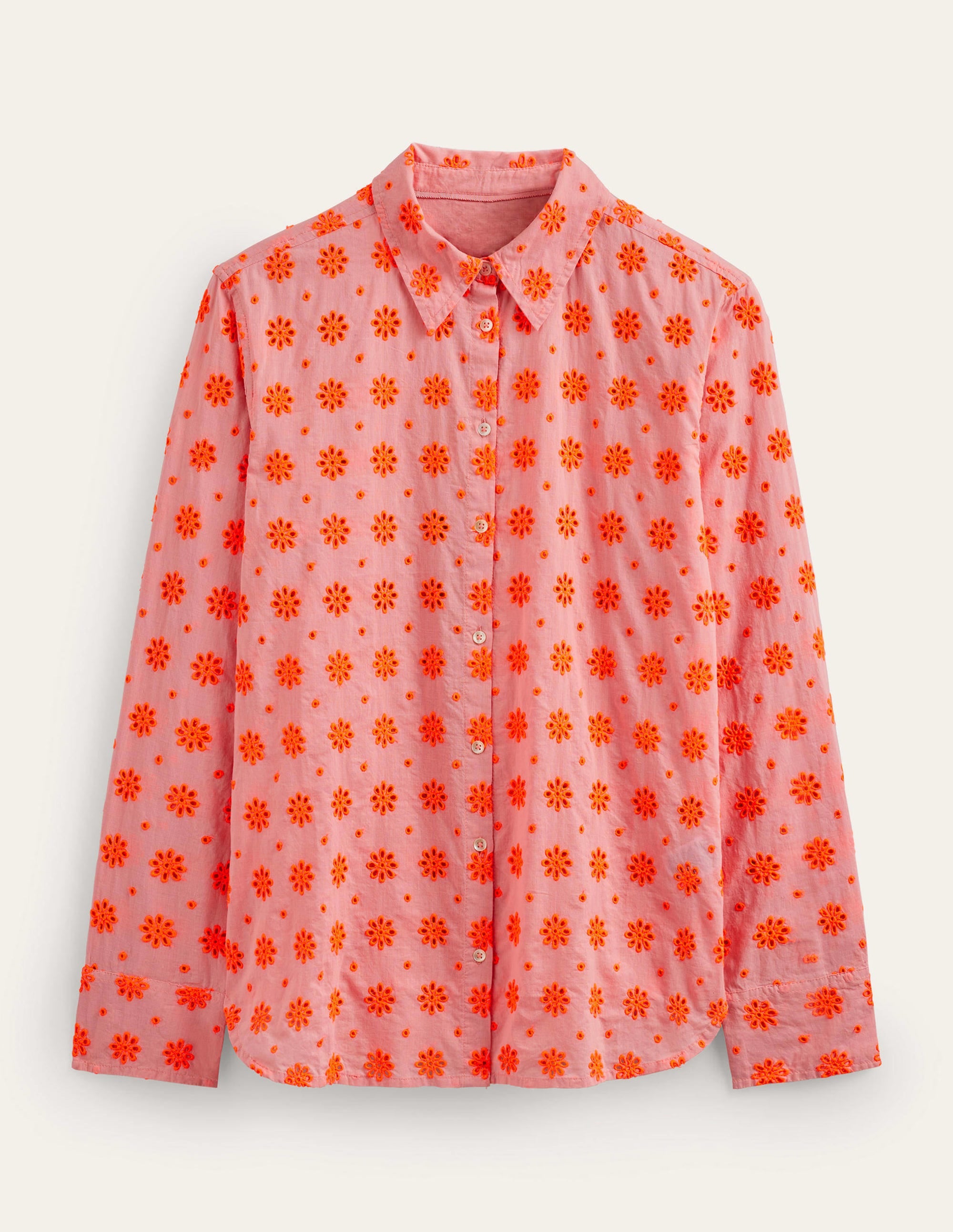 New Relaxed Cotton Shirt-Watermelon Punch - Image 5