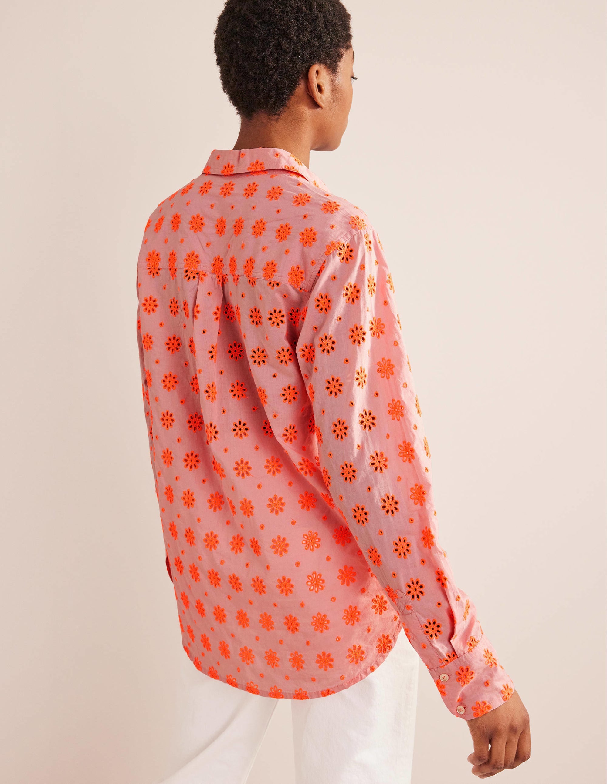 New Relaxed Cotton Shirt-Watermelon Punch - Image 3