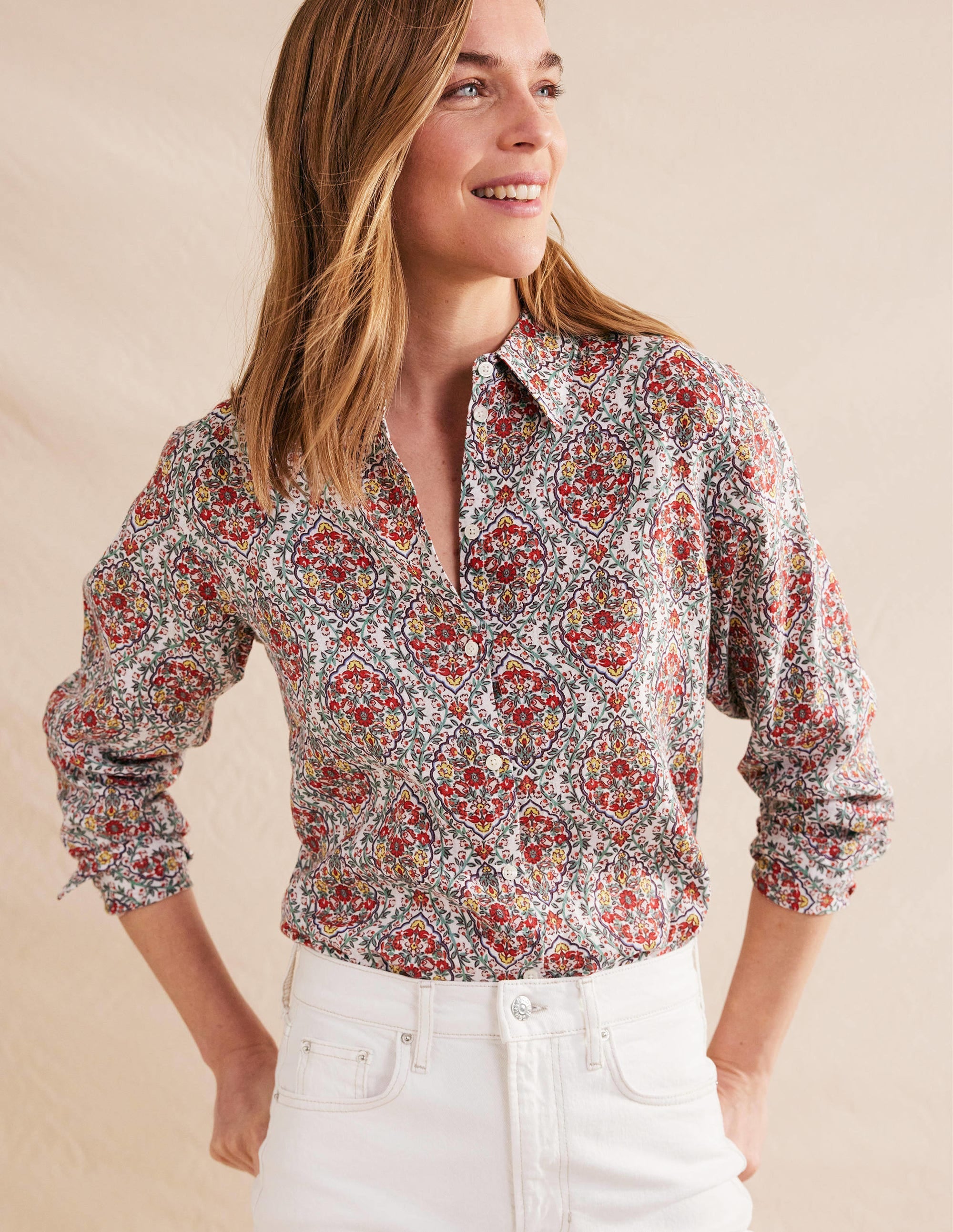 New Linen Shirt-Multi, Vine Terrace - Image 1