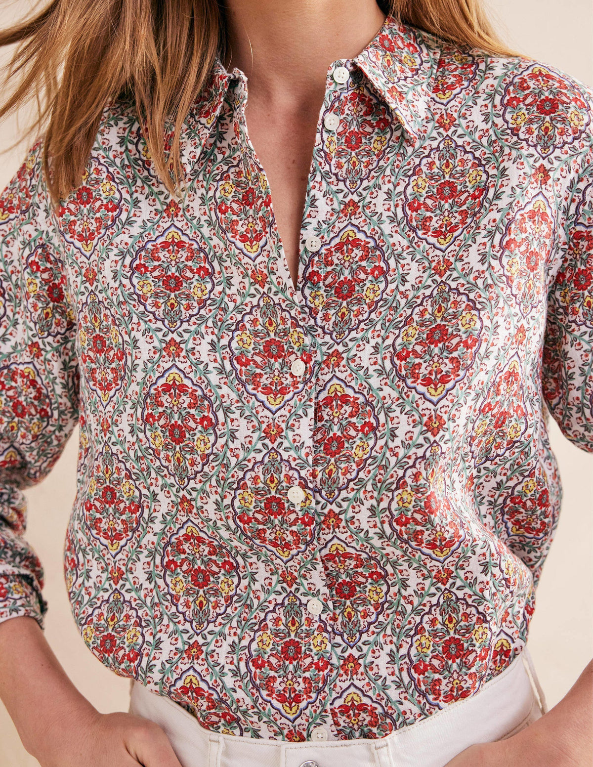 New Linen Shirt-Multi, Vine Terrace-2
